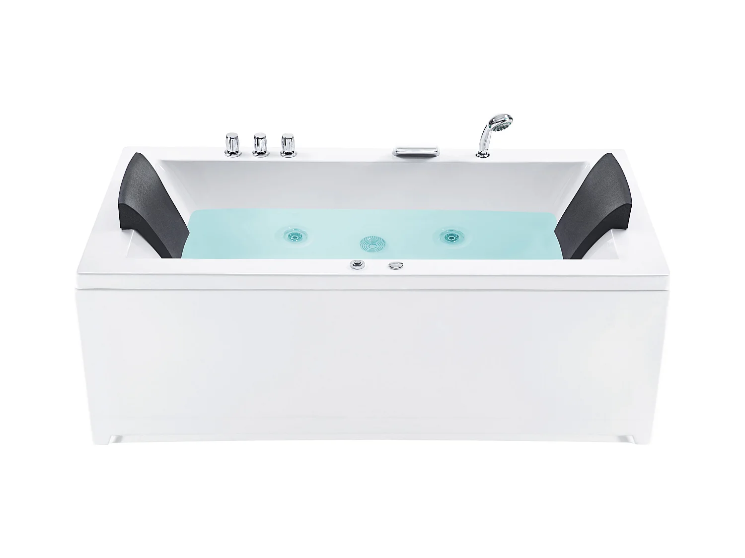 Baignoire d'angle à remous avec LED VARADERO Côté droit 183 x 90 cm Blanc