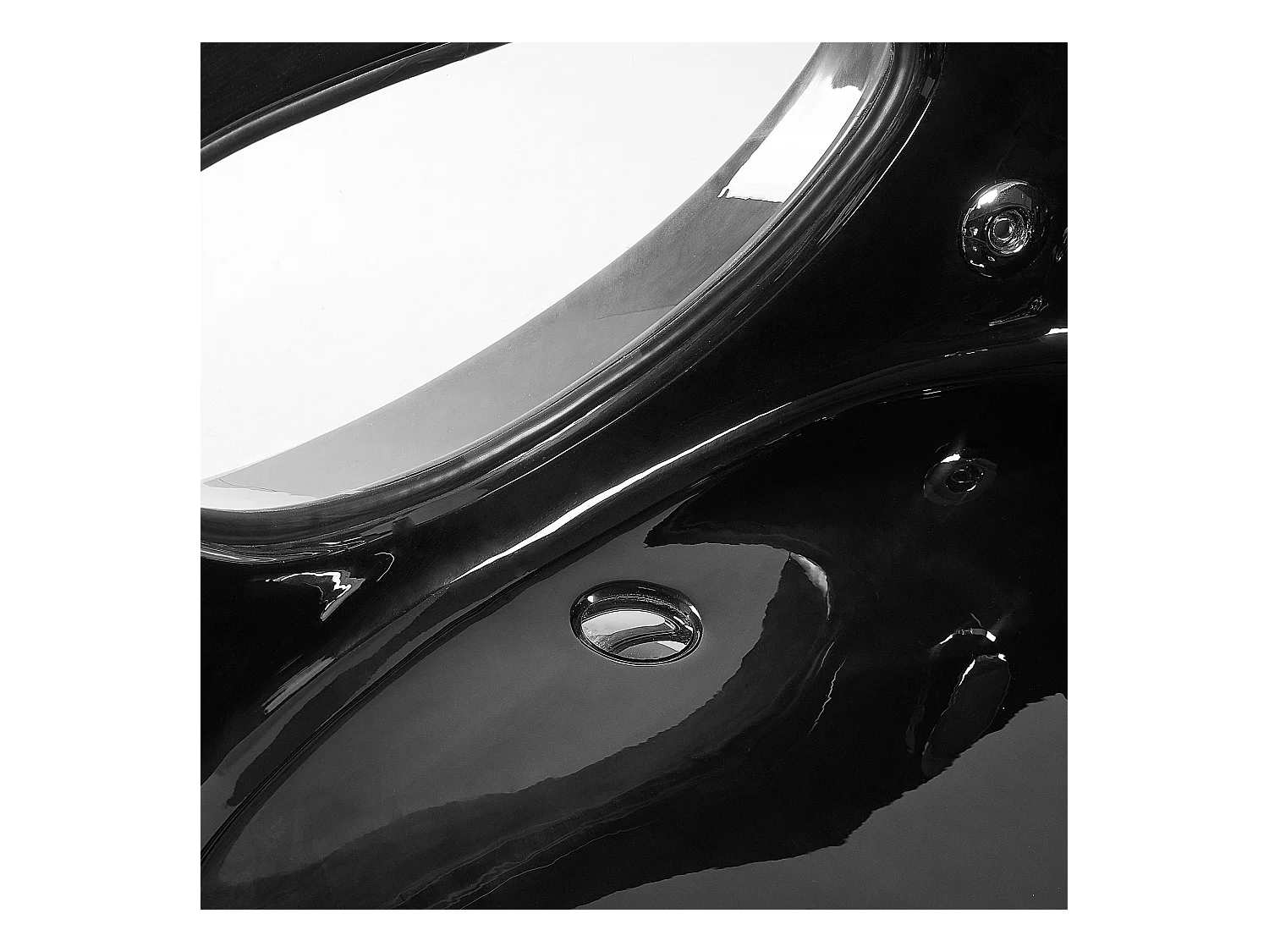 Baignoire d'angle à remous avec LED TOCOA 190 x 150 cm Noir