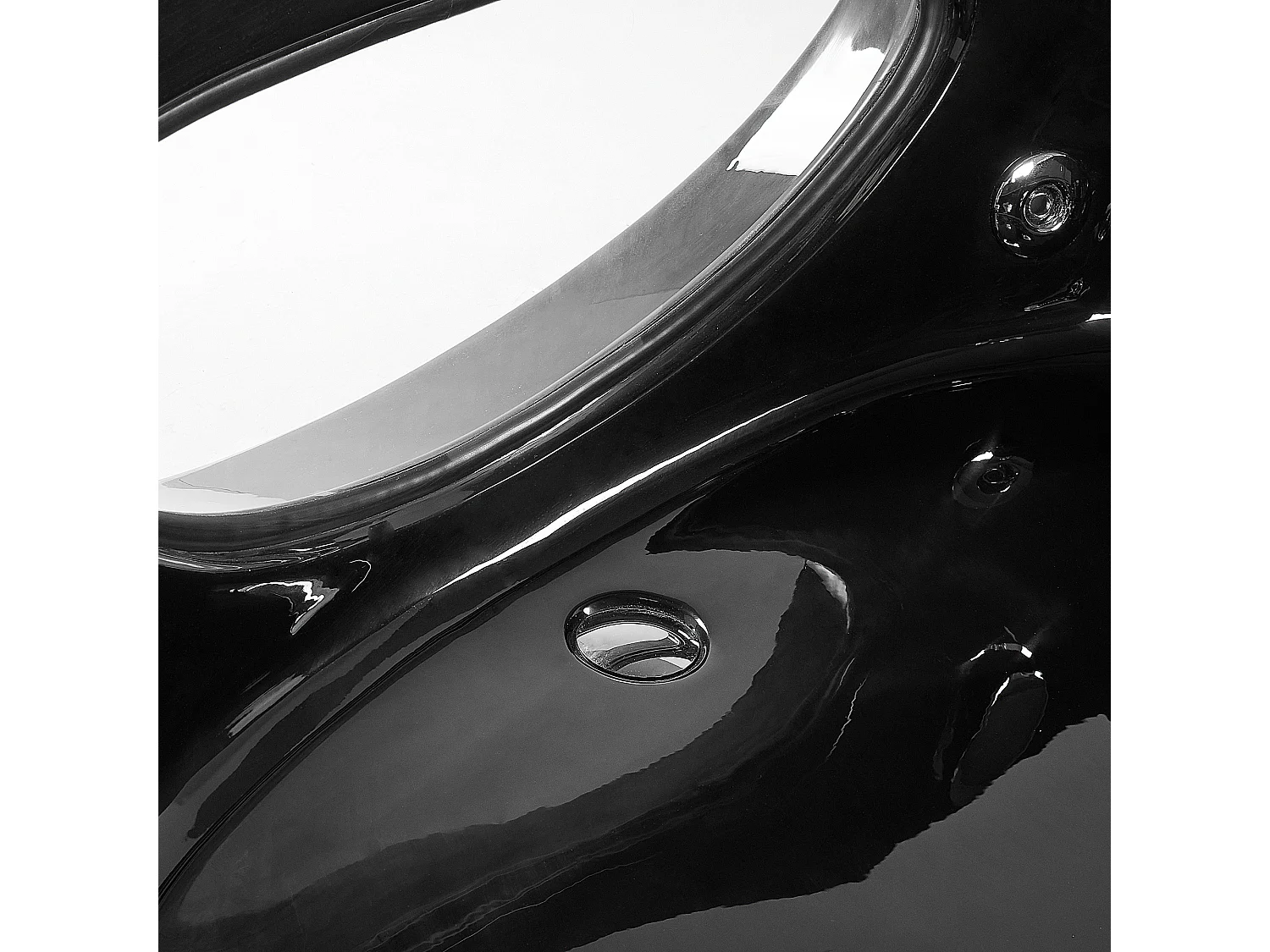 Baignoire d'angle à remous avec LED TOCOA 190 x 150 cm Noir