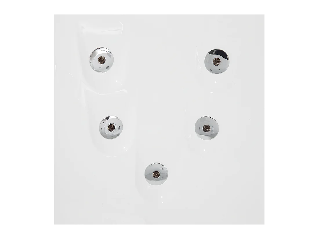 Baignoire d'angle à remous avec LED PARADISO Côté droit 158 x 113 cm Blanc