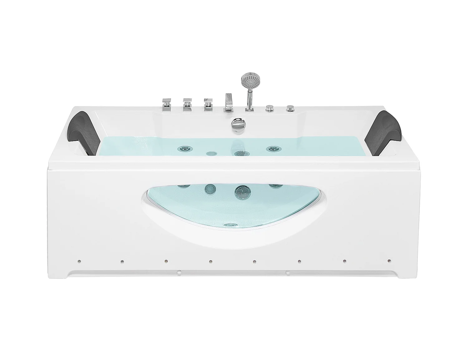 Hoek bubbelbad met LED HAWES 170 x 80 cm Wit