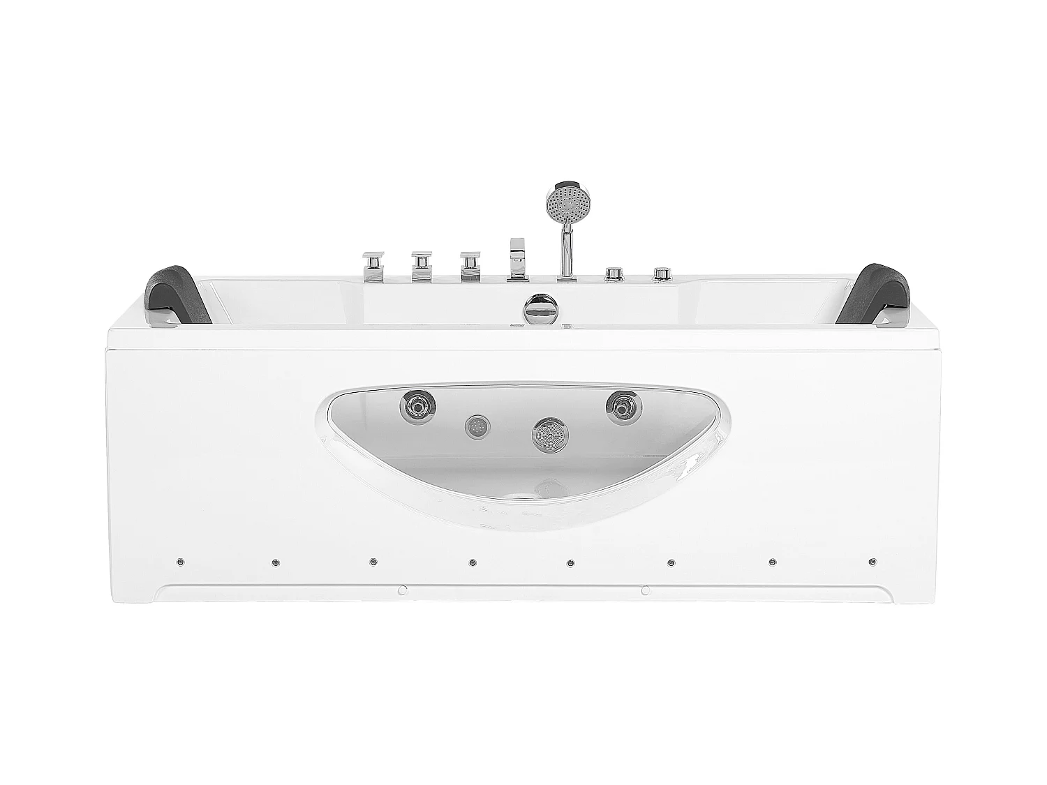 Hoek bubbelbad met LED HAWES 170 x 80 cm Wit