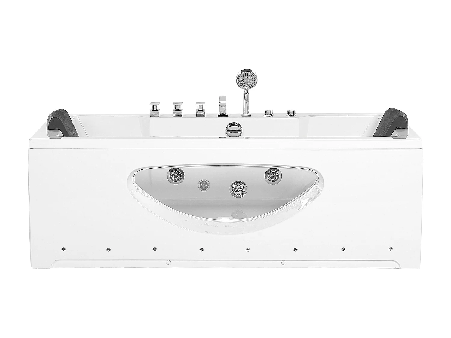 Hoek bubbelbad met LED HAWES 170 x 80 cm Wit