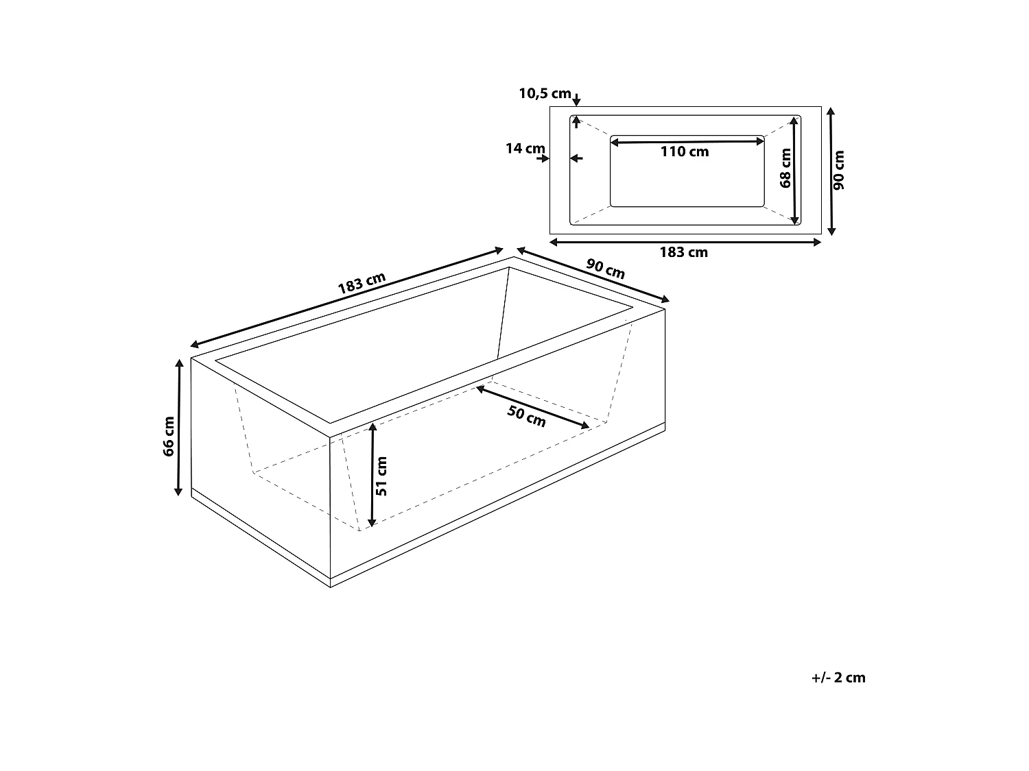 Vasca idromassaggio angolare con LED VARADERO Lato Sinistro 183 x 90 cm Bianco
