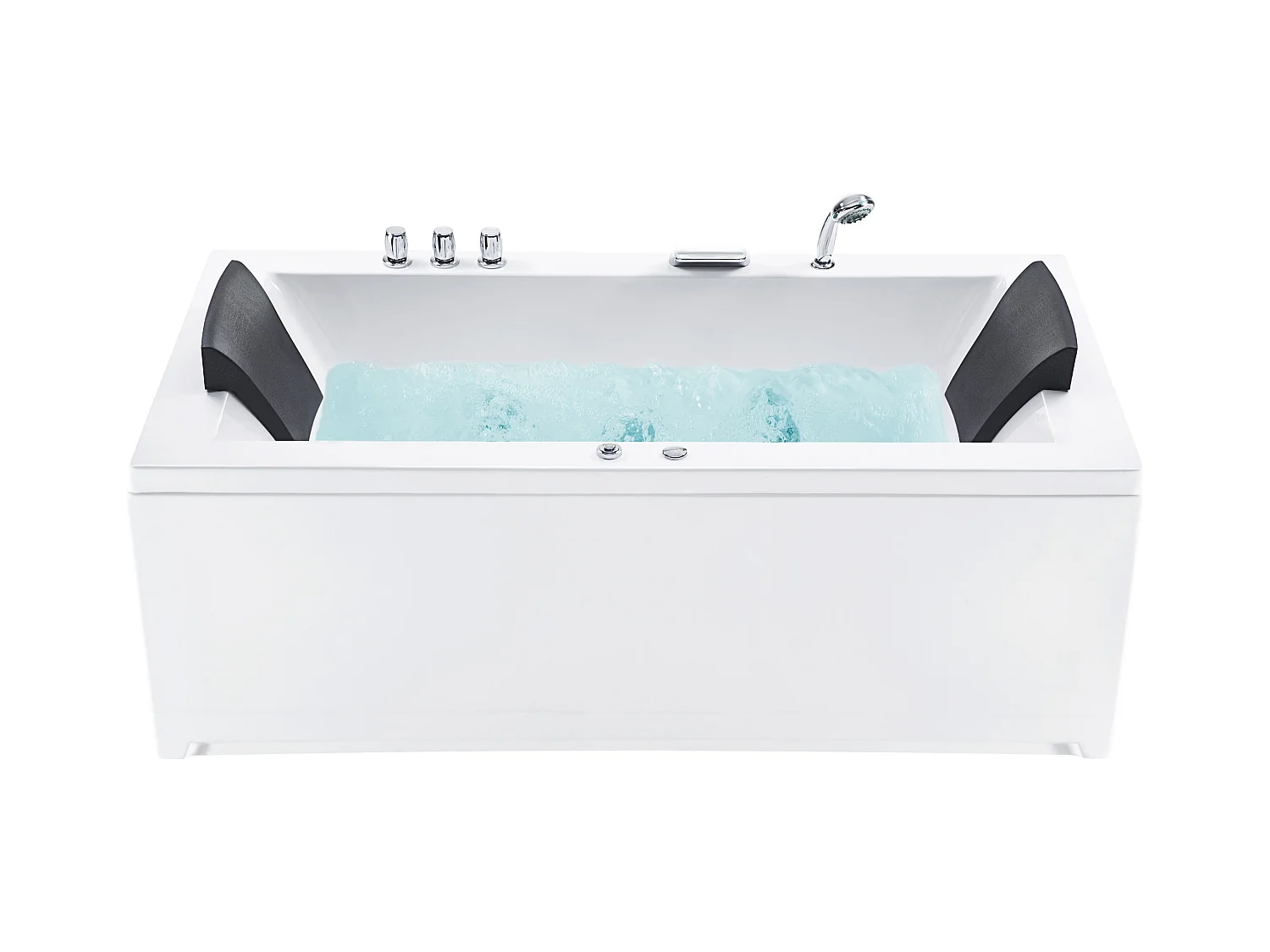 Hoek bubbelbad met LED VARADERO Linkerzijde 183 x 90 cm Wit