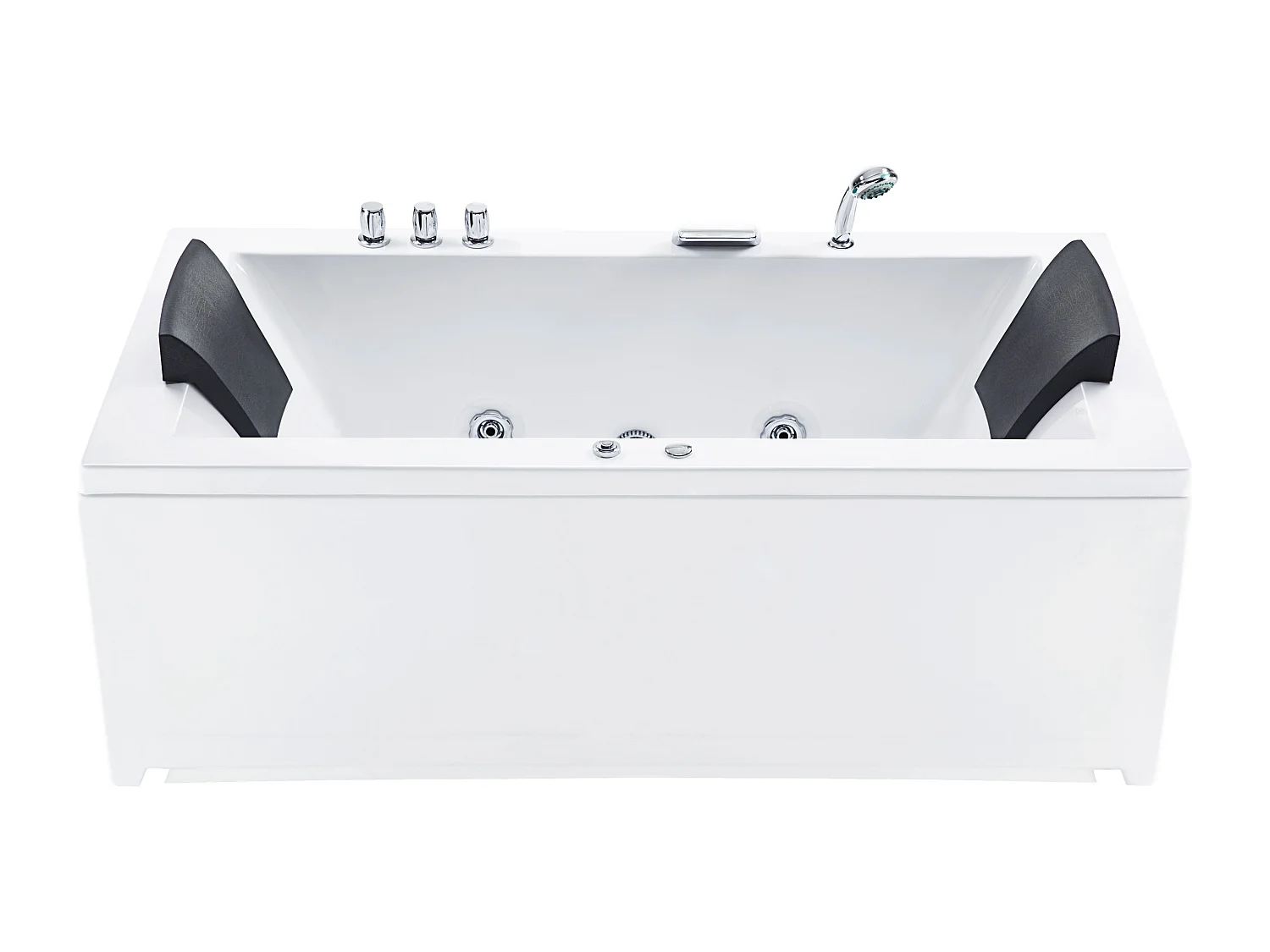 Hoek bubbelbad met LED VARADERO Linkerzijde 183 x 90 cm Wit