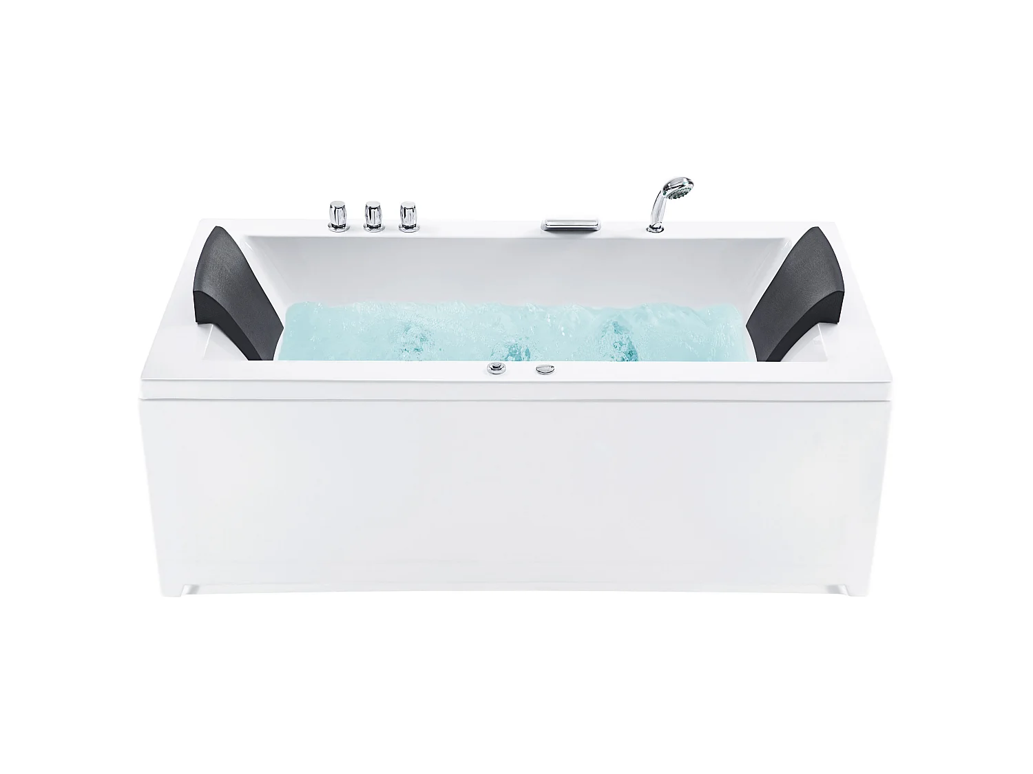 Baignoire d'angle à remous avec LED VARADERO Côté gauche 183 x 90 cm Blanc