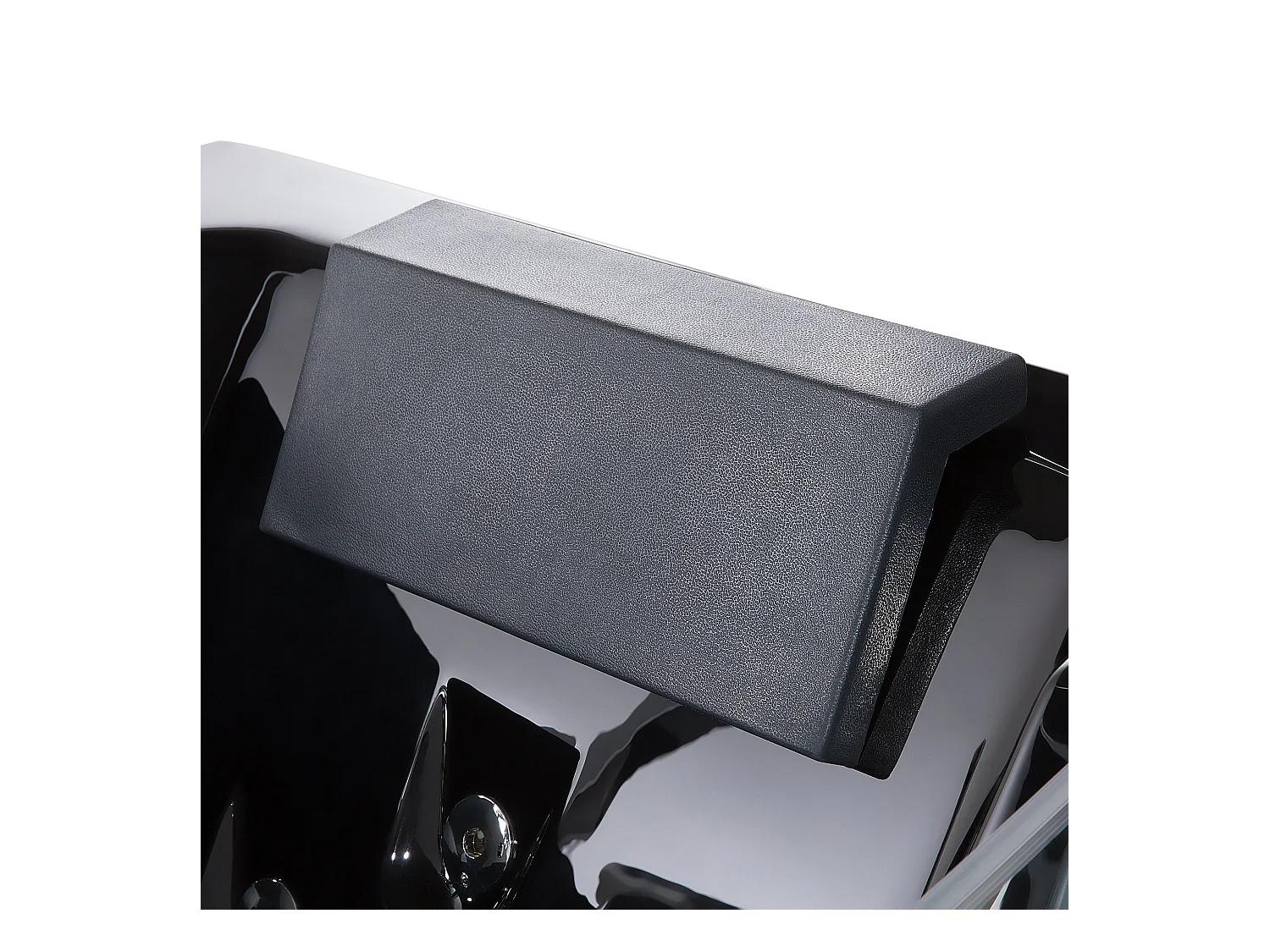 Banheira de hidromassagem de canto com LED SAMANA 1530 x 710 mm Preto