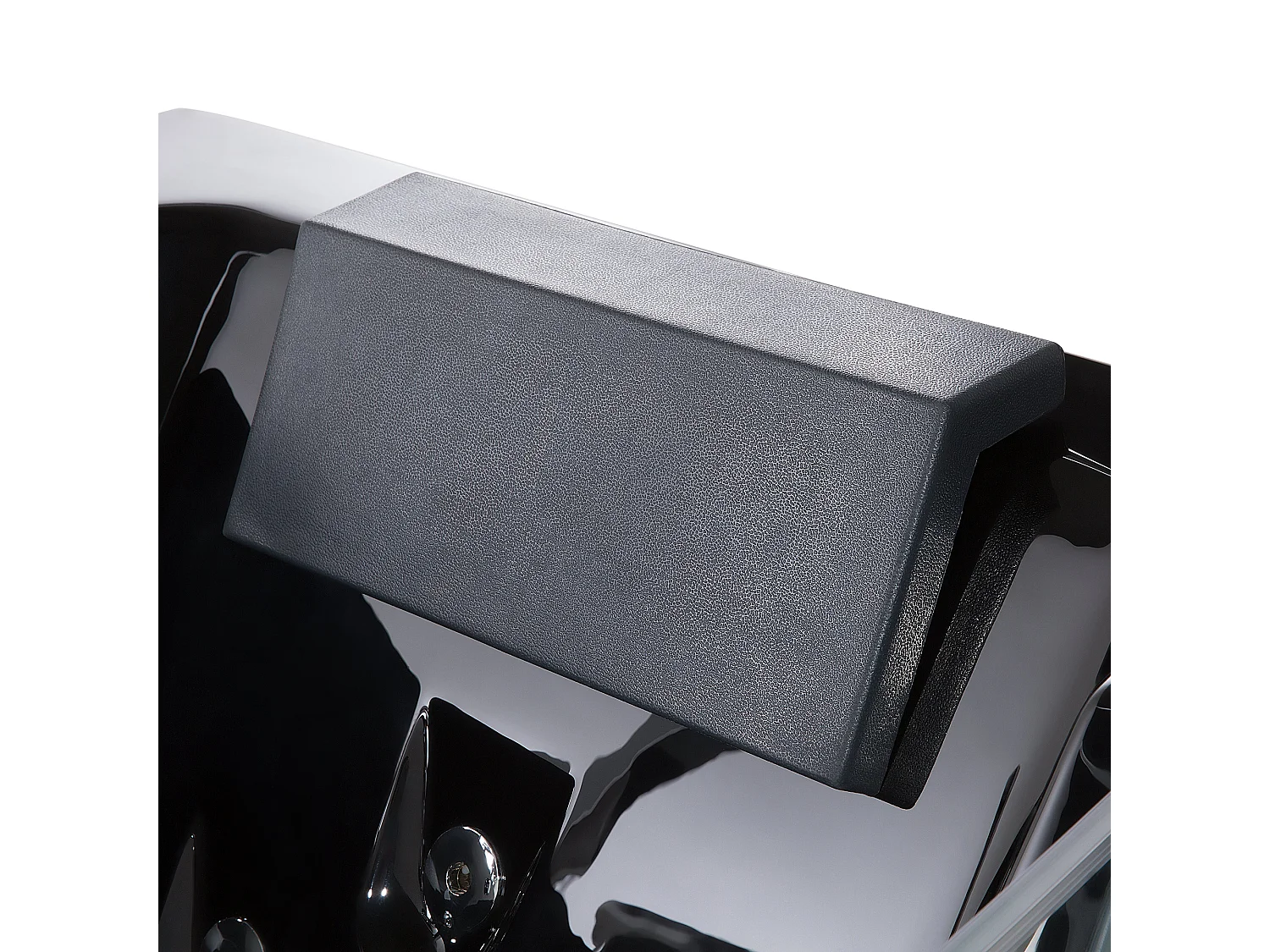 Vasca idromassaggio angolare con LED SAMANA 153 x 71 cm Nero