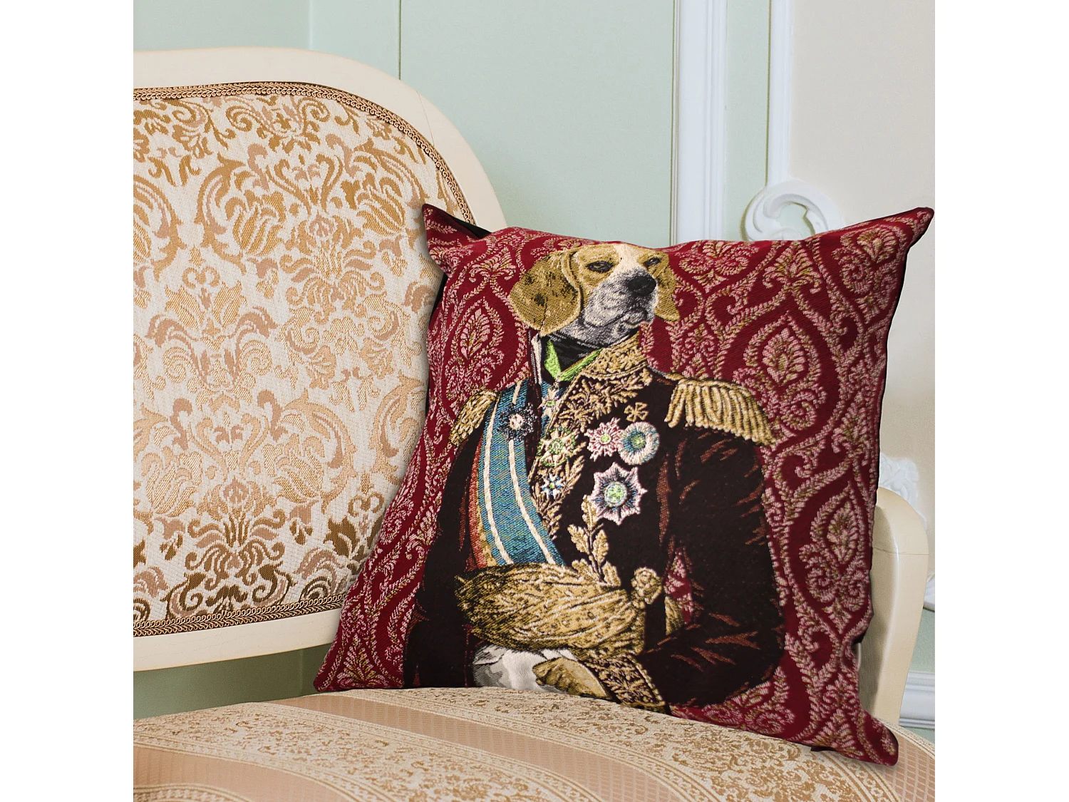 Housse de coussin 45x45 cm MARÉCHAL Rouge Opéra