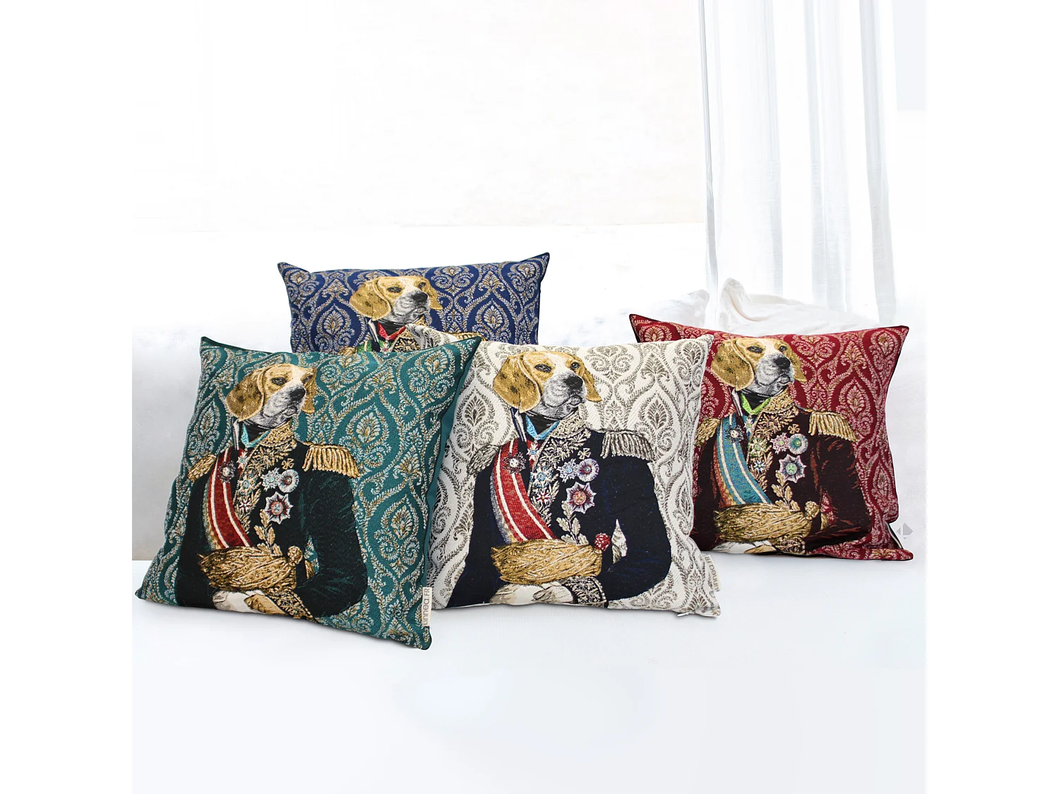 Housse de coussin 45x45 cm MARÉCHAL Bleu Prusse