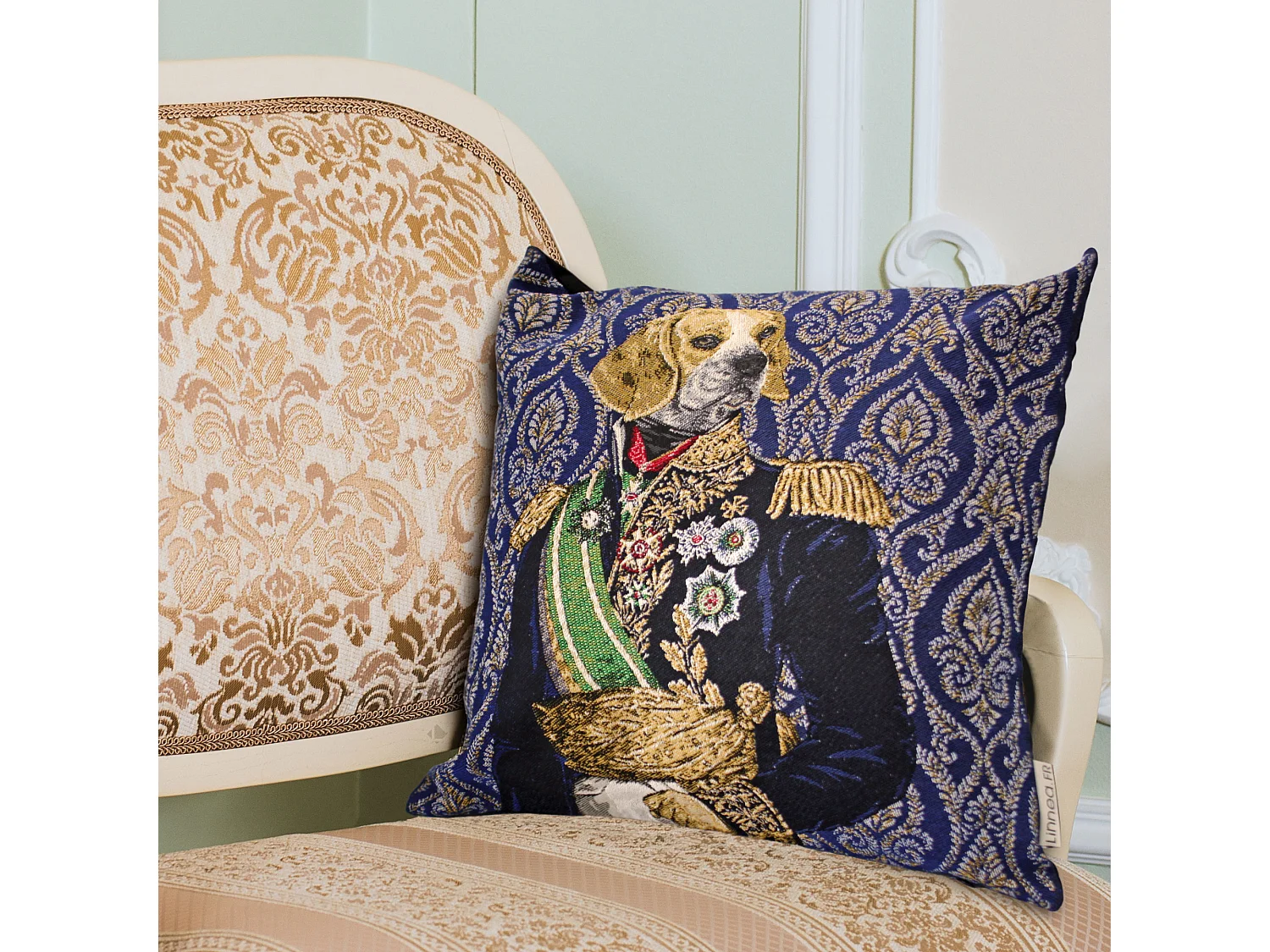 Housse de coussin 45x45 cm MARÉCHAL Bleu Prusse