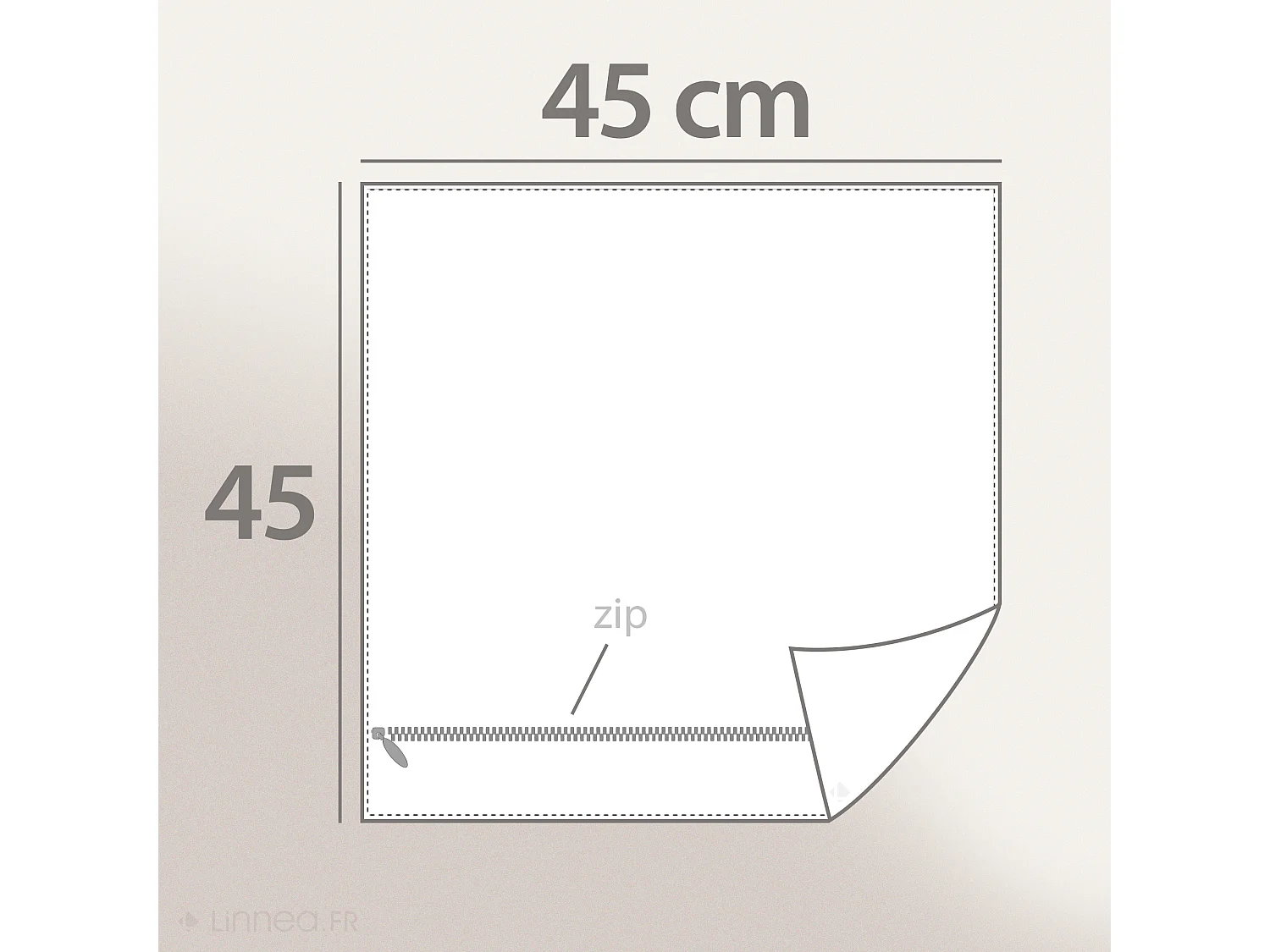 Housse de coussin 45x45 cm SKATER Noir