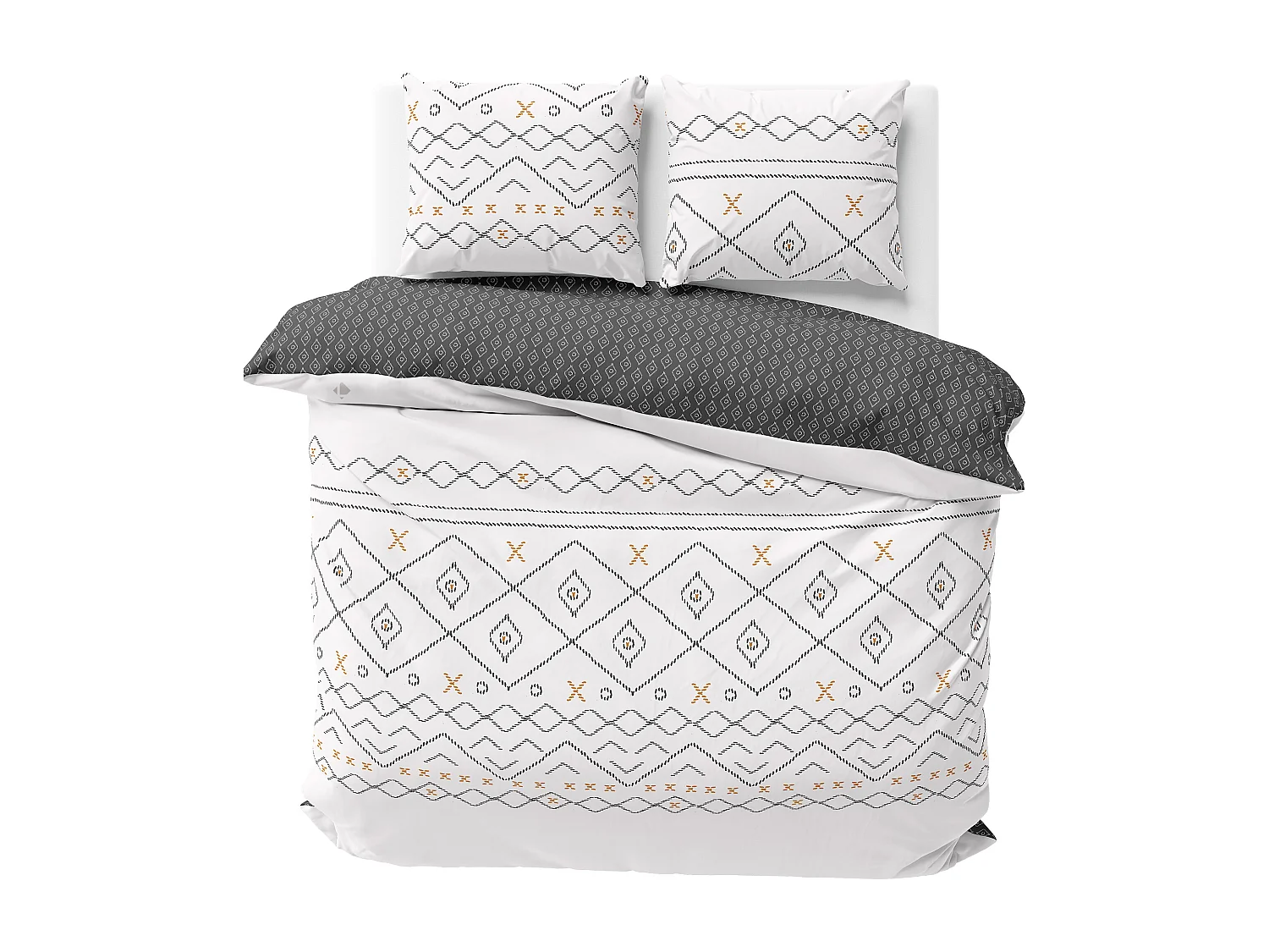 Parure de lit 240x220 cm coton TIL Blanc