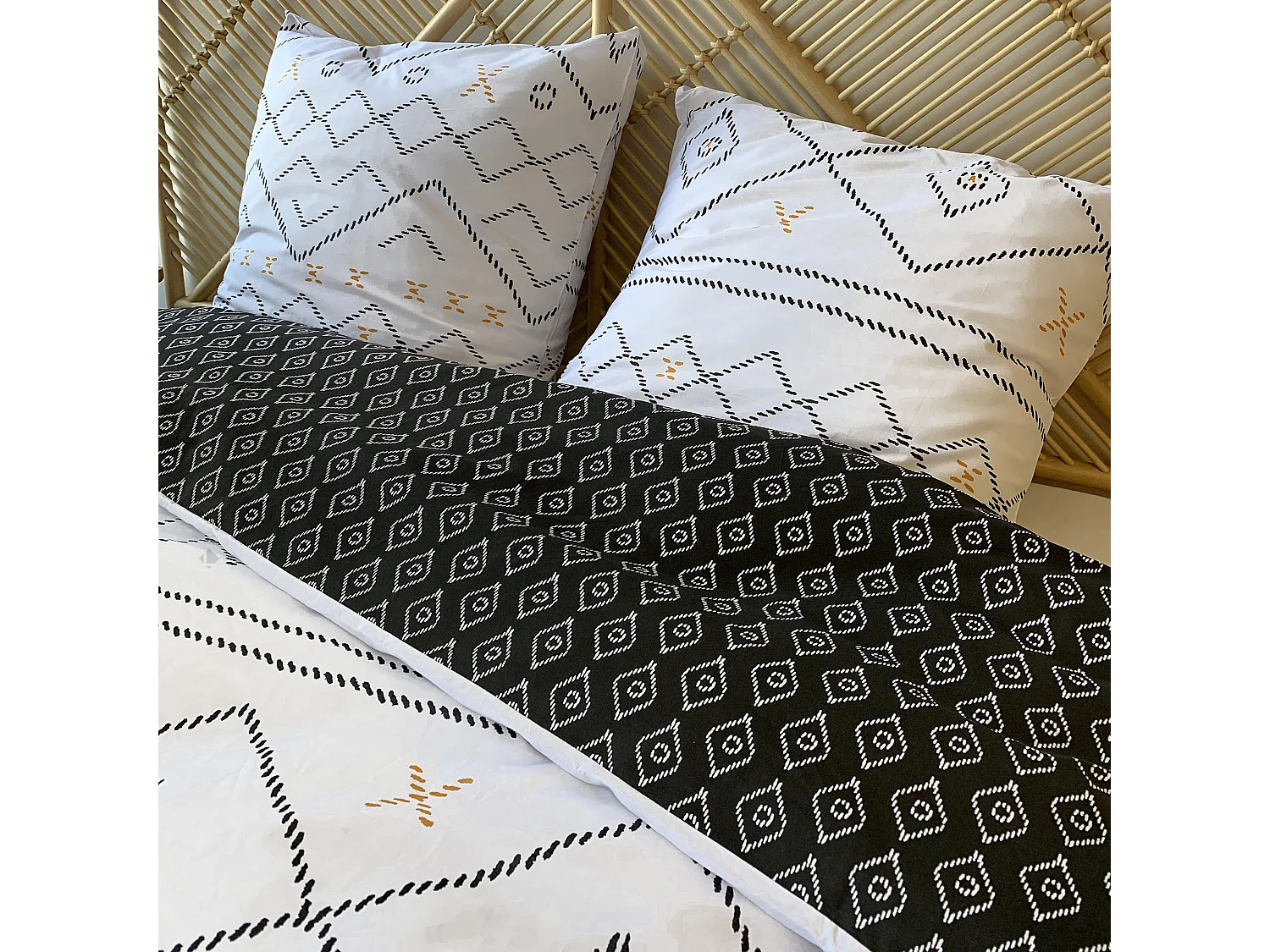 Parure de lit 240x220 cm coton TIL Blanc