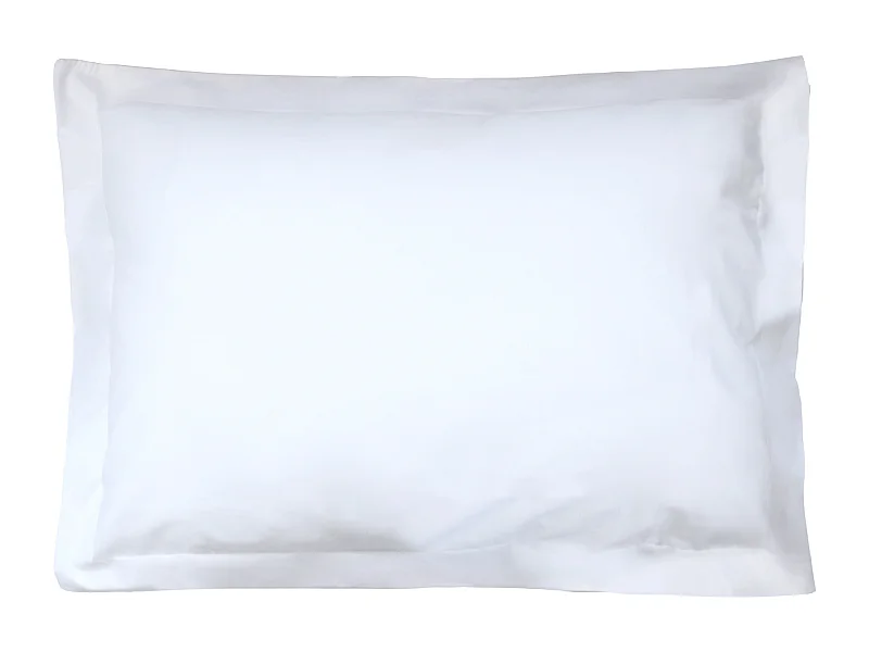 Taie d'oreiller uni 60x40 cm pur percale PRIMO Blanc