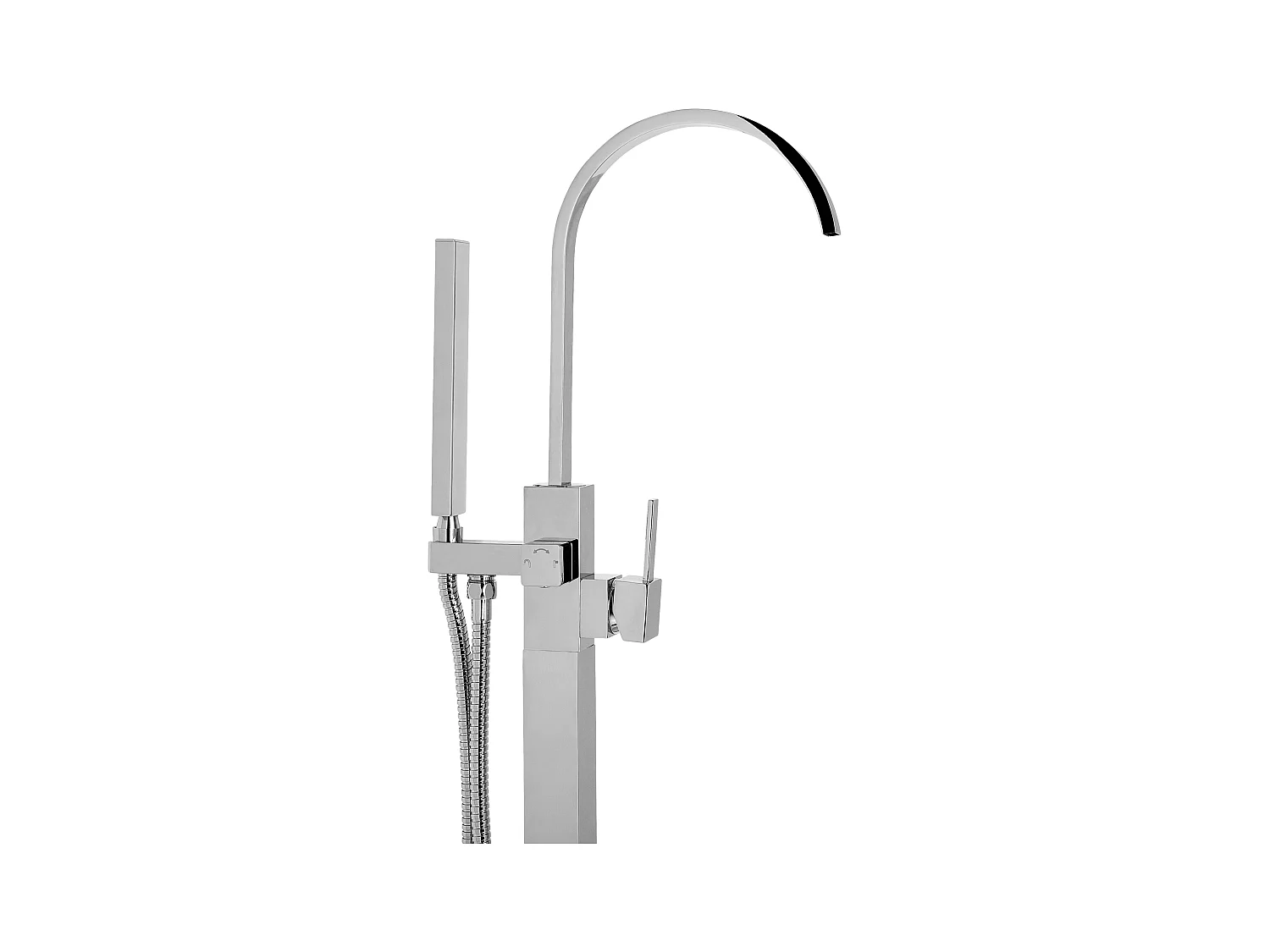 Bateria wannowa wolnostojąca RIBBON Srebrny