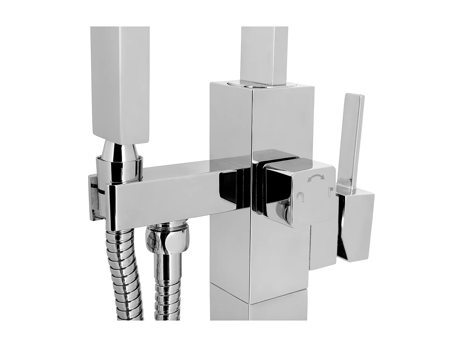 Robinet de baignoire autoportante RIBBON Argenté