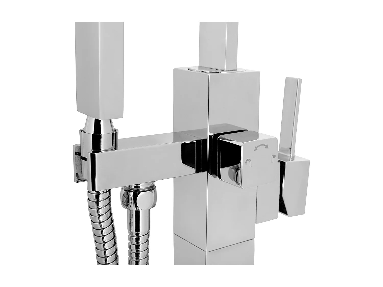 Robinet de baignoire autoportante RIBBON Argenté