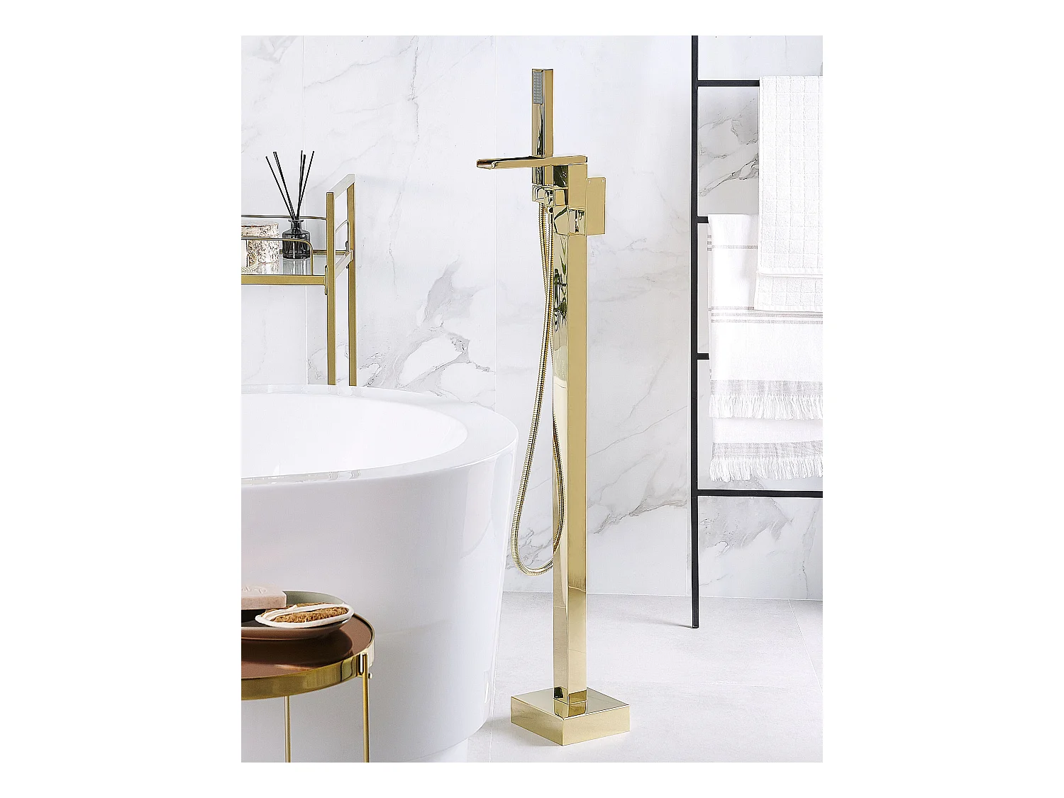 Robinet de baignoire autoportante BOYOMA Doré