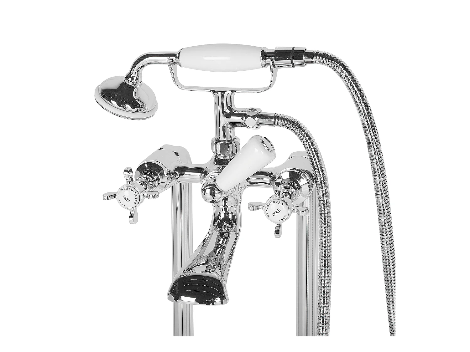 Bateria wannowa wolnostojąca HEBBE Srebrny