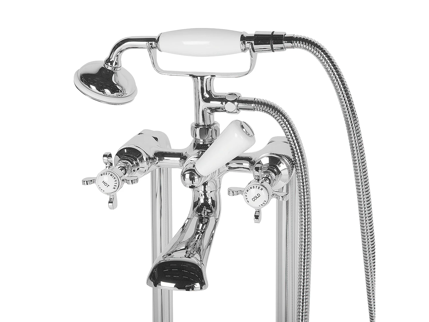 Vrijstaande badkraan HEBBE Zilver