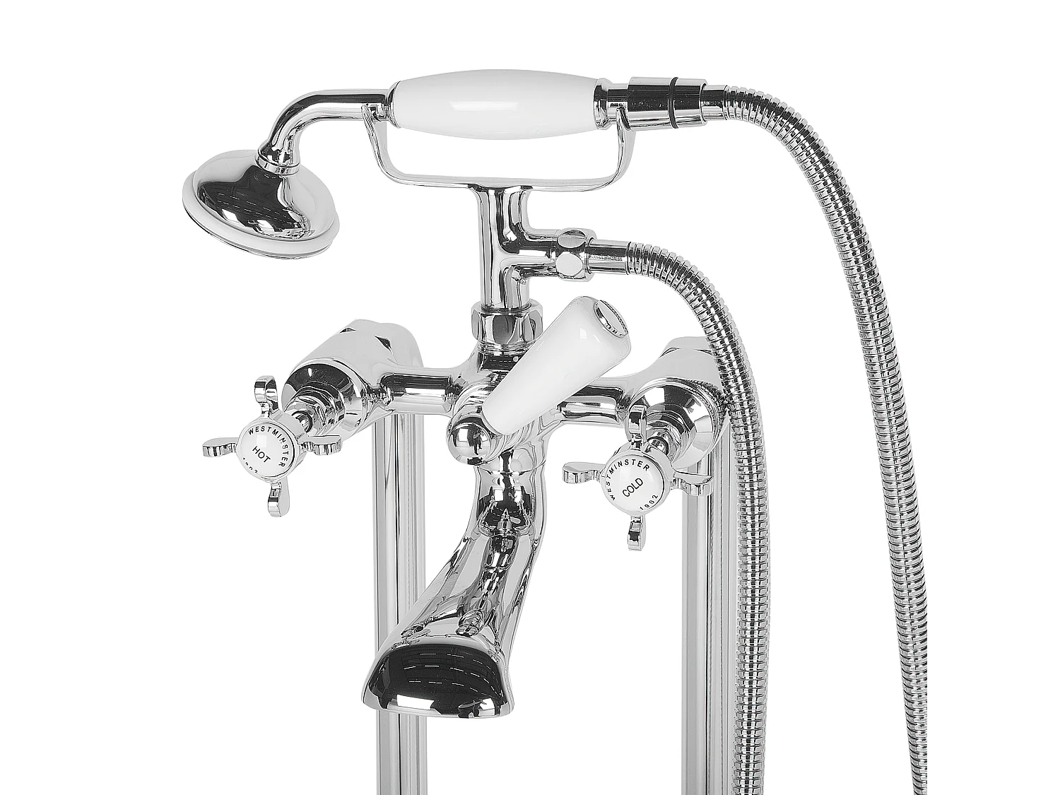 Rubinetteria per vasca da bagno freestanding HEBBE Argento