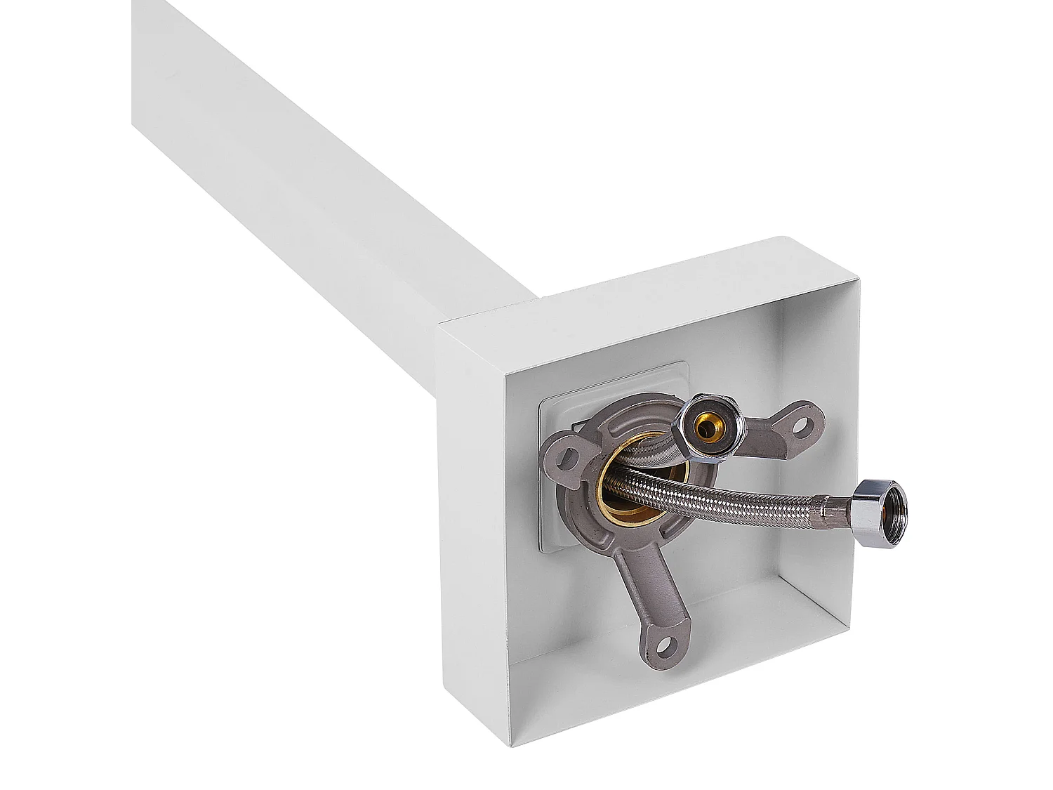 Armatur Freistehend Messing Zink in Weiß Ribbon