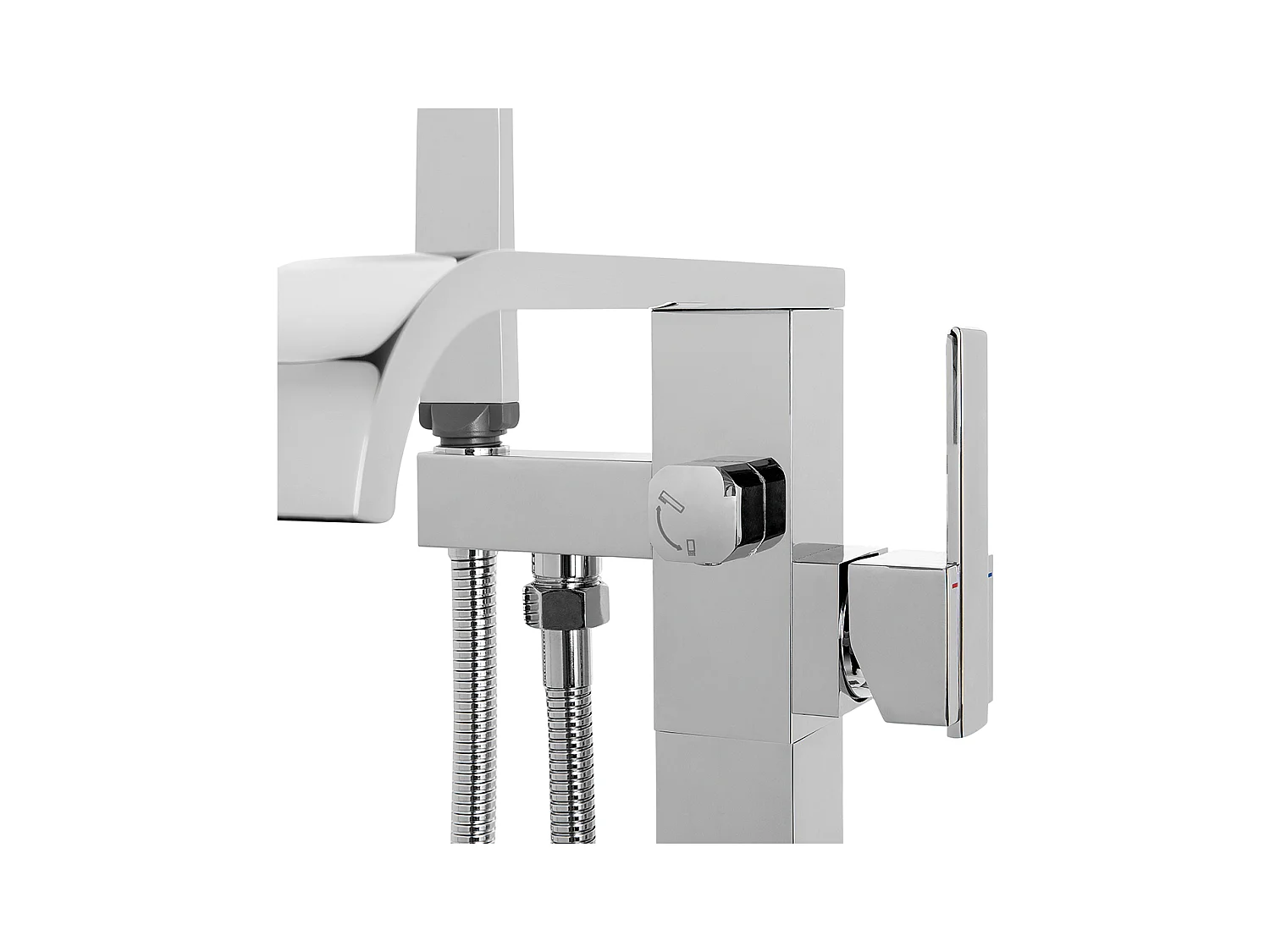 Rubinetteria per vasca da bagno freestanding NIAGARA Argento