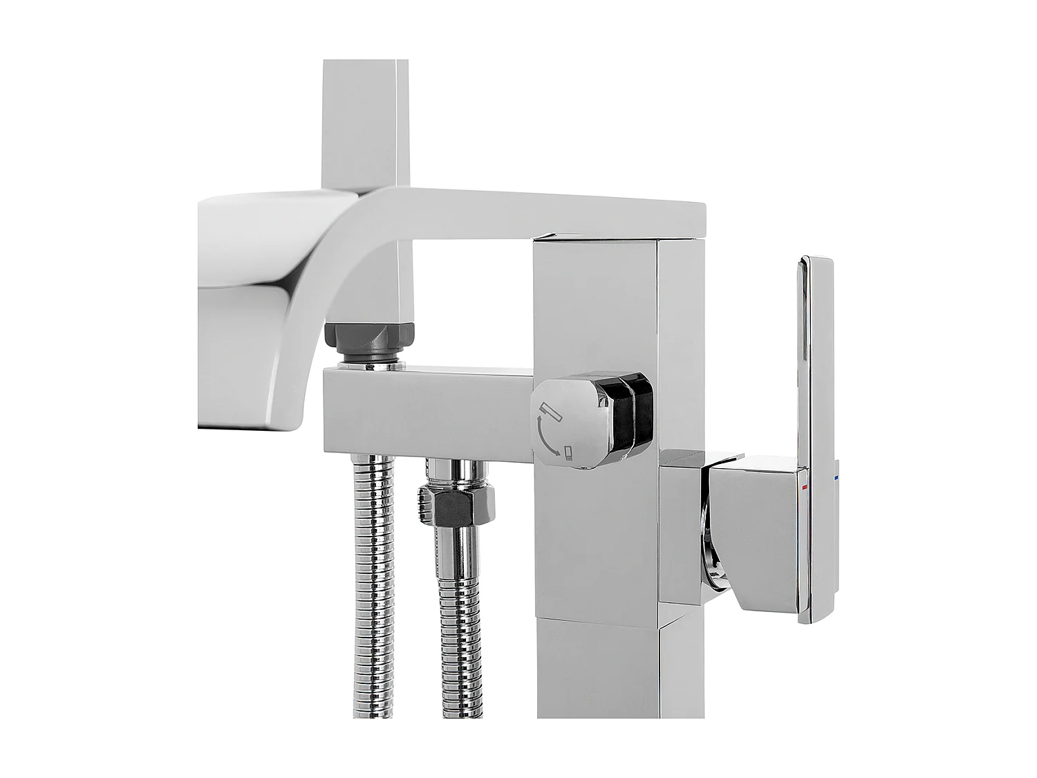 Bateria wannowa wolnostojąca NIAGARA Srebrny