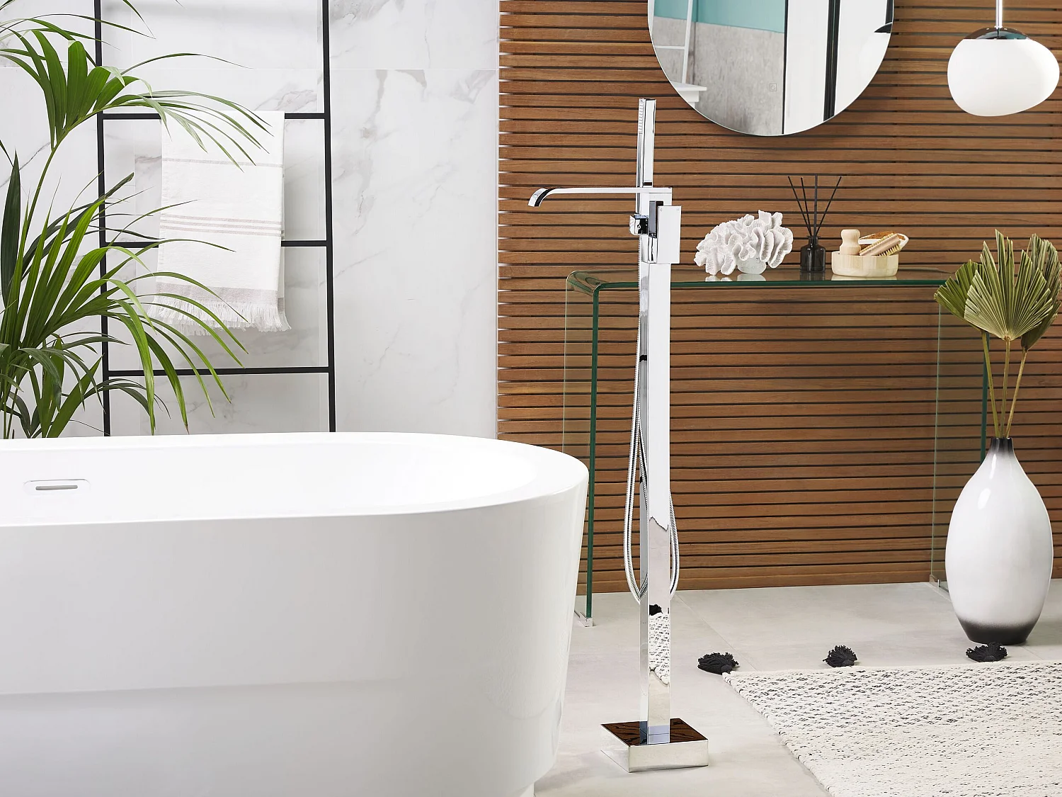 Vrijstaande badkraan NIAGARA Zilver