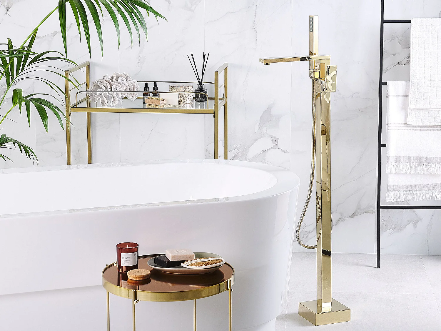 Freistehende Badewannenarmatur DELLA Gold