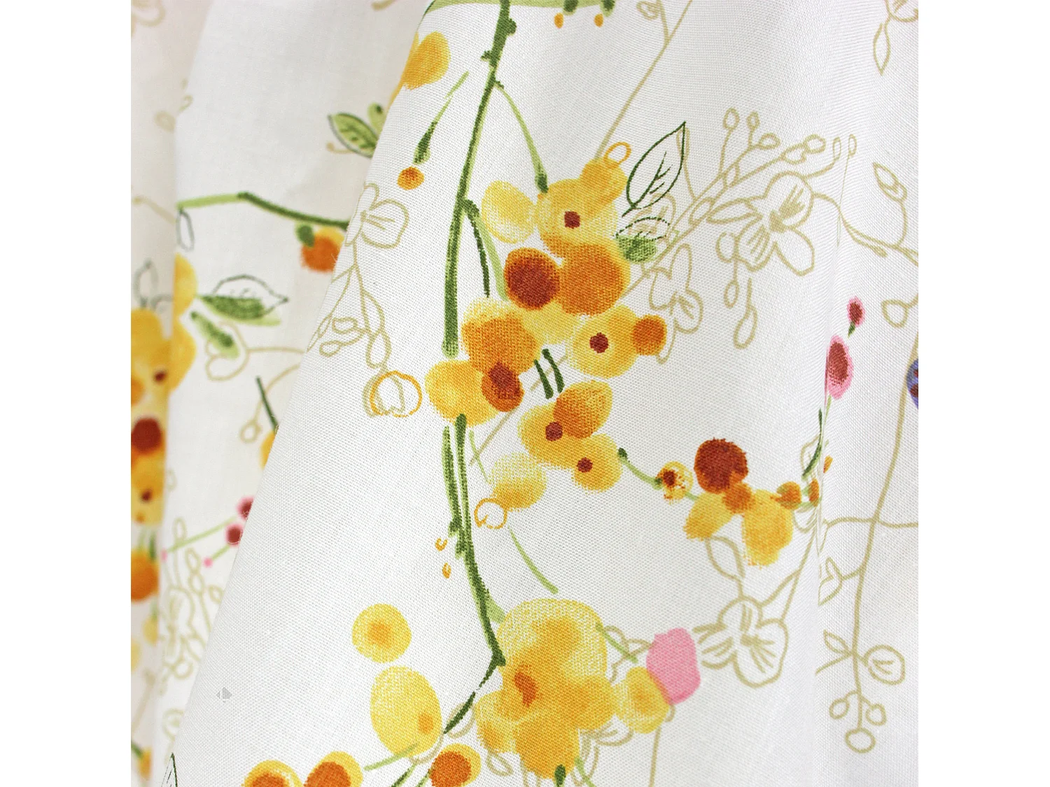 Taie de traversin 240x43 cm percale coton BEL AMOUR jaune