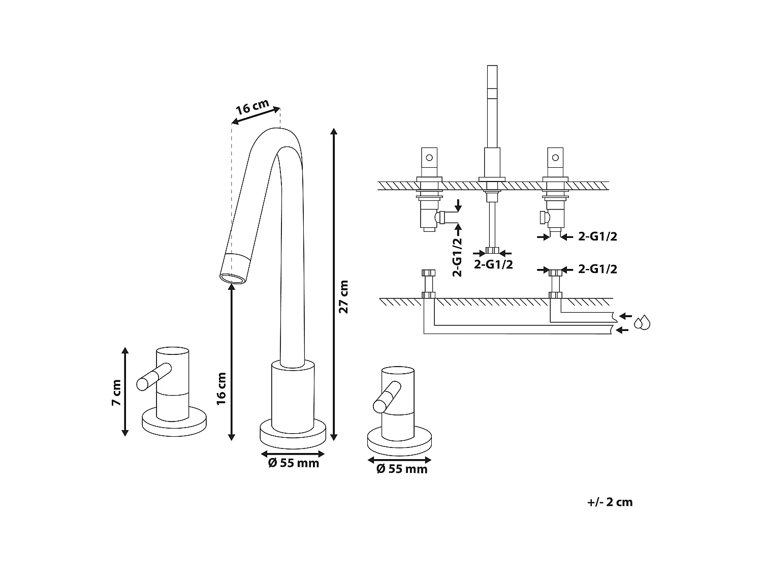 Rubinetteria per lavabo SIPI Oro