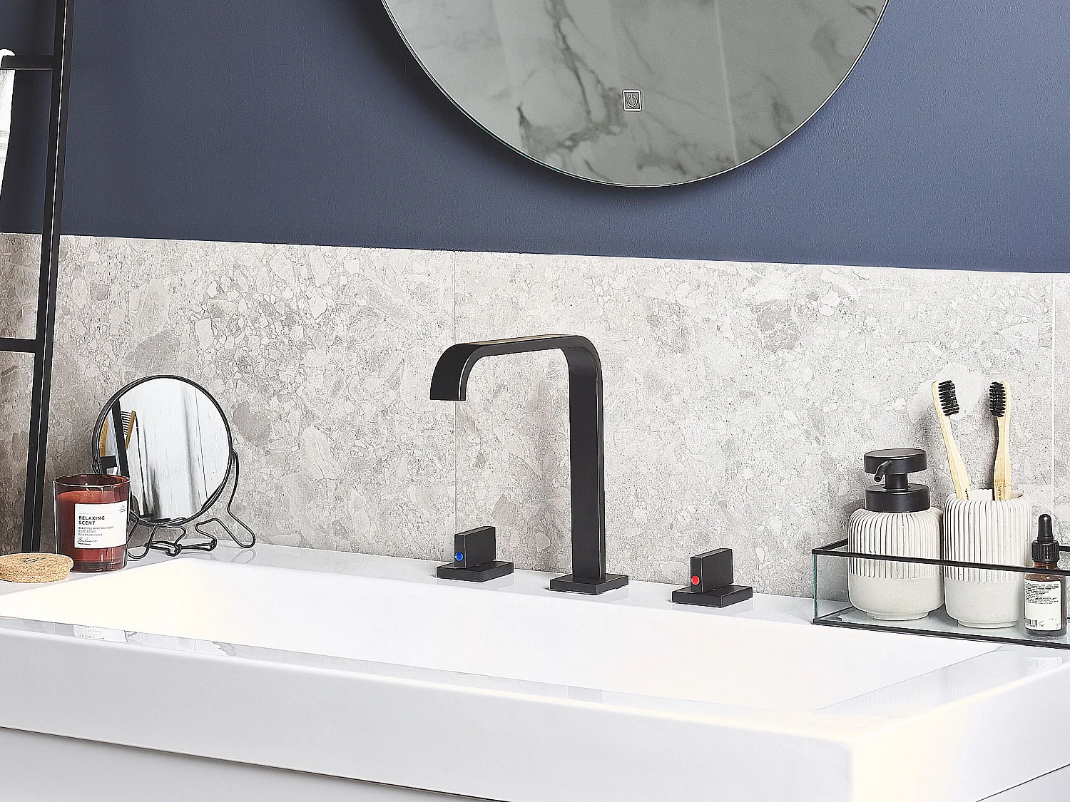 Basin Mixer Tap KAGERA Brass Black
