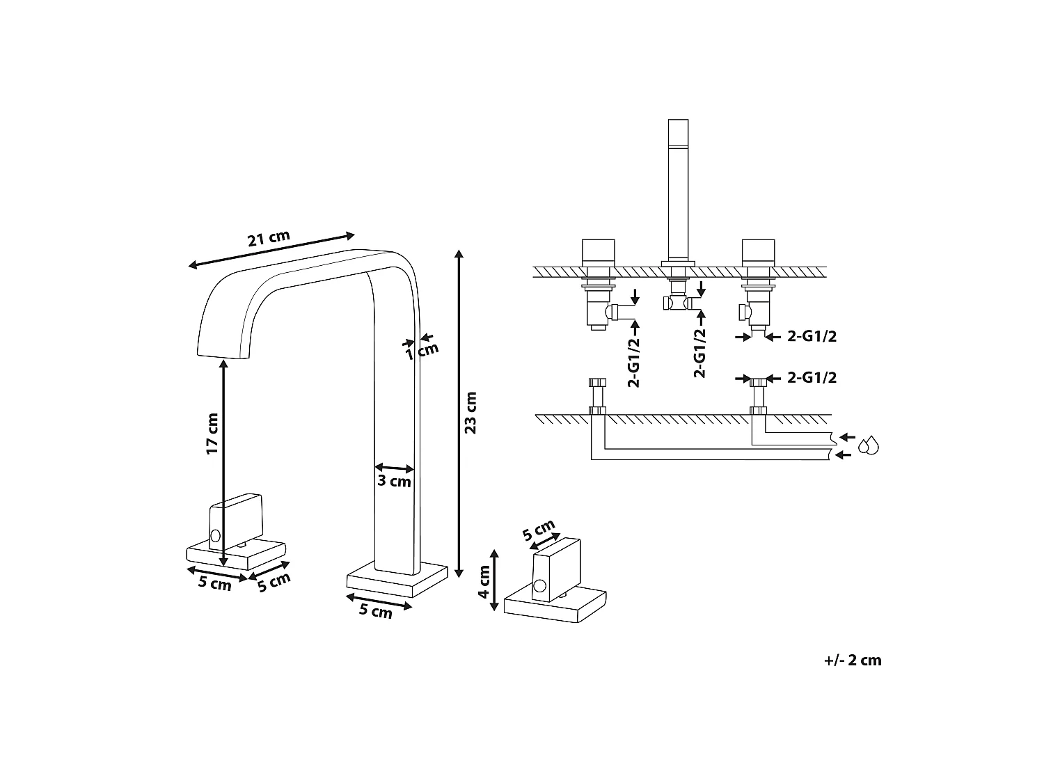 Basin Mixer Tap KAGERA Brass Black