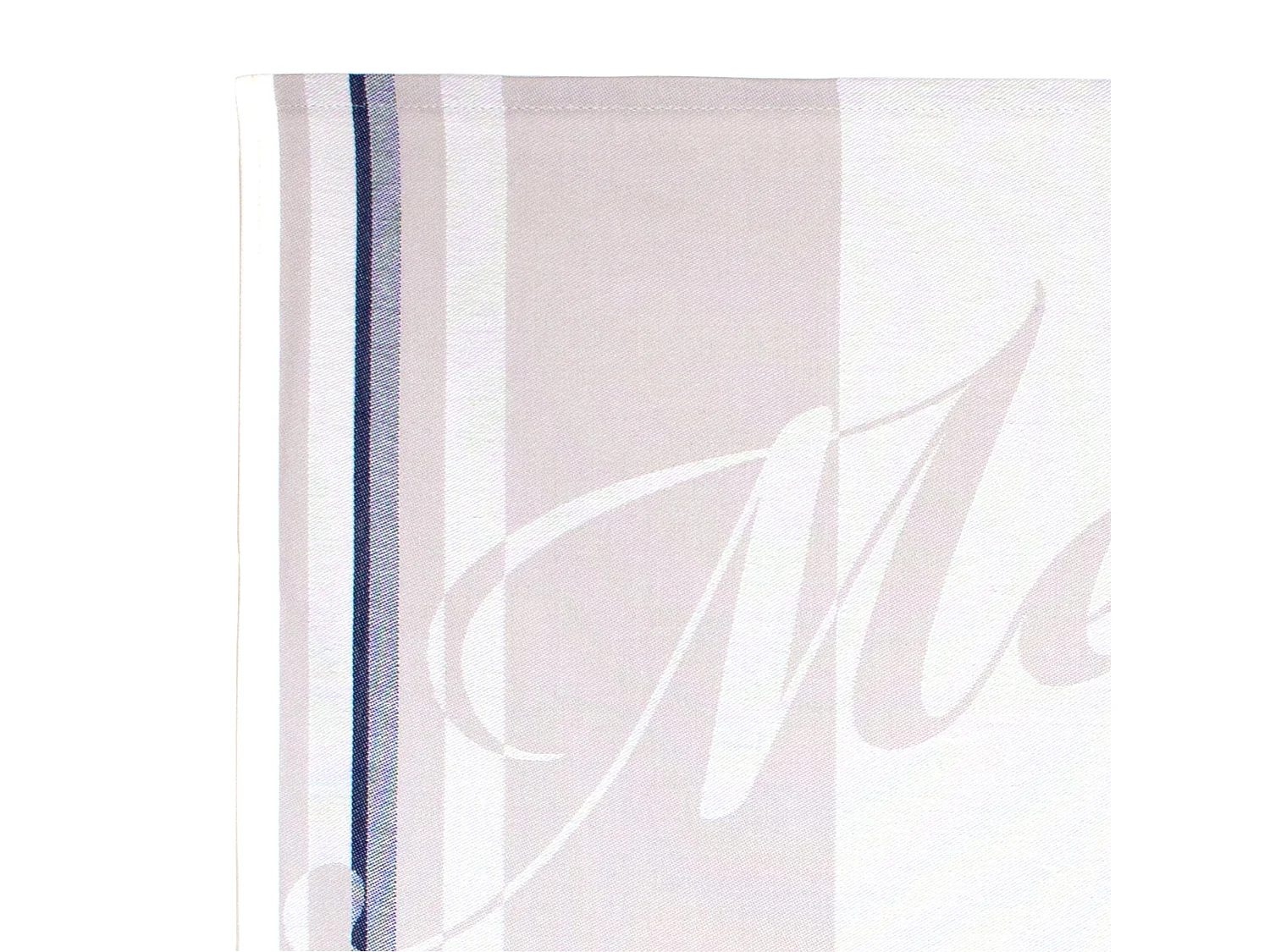 Torchon de cuisine jacquard 60x77 cm Marianne Ecru et Blanc