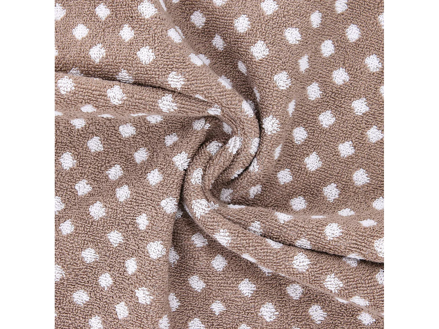 Lot de 2 torchons de cuisine éponge 50x50 cm DOTS marron