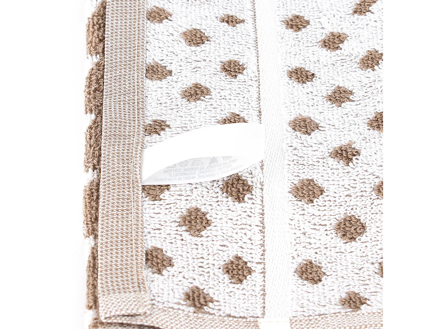 Lot de 2 torchons de cuisine éponge 50x50 cm DOTS marron