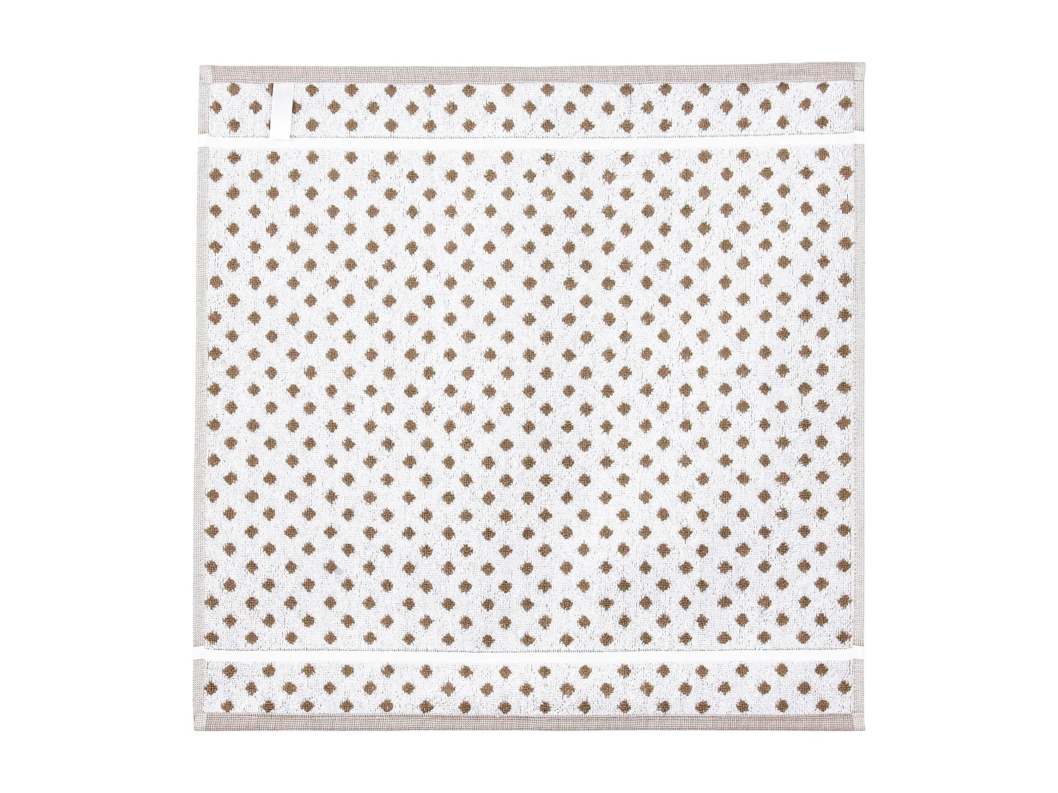 Lot de 2 torchons de cuisine éponge 50x50 cm DOTS marron