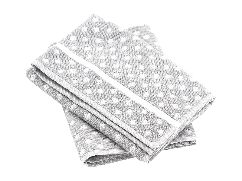 Lot de 2 torchons de cuisine éponge 50x50 cm DOTS gris