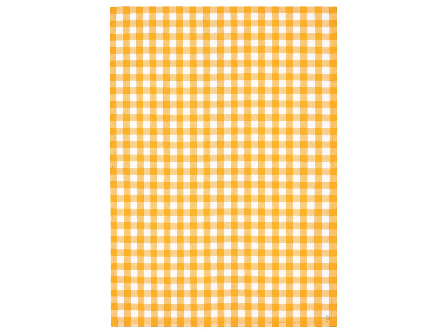 Lot de 2 torchons de cuisine toile 50x70 cm SQUARES VICHY jaune