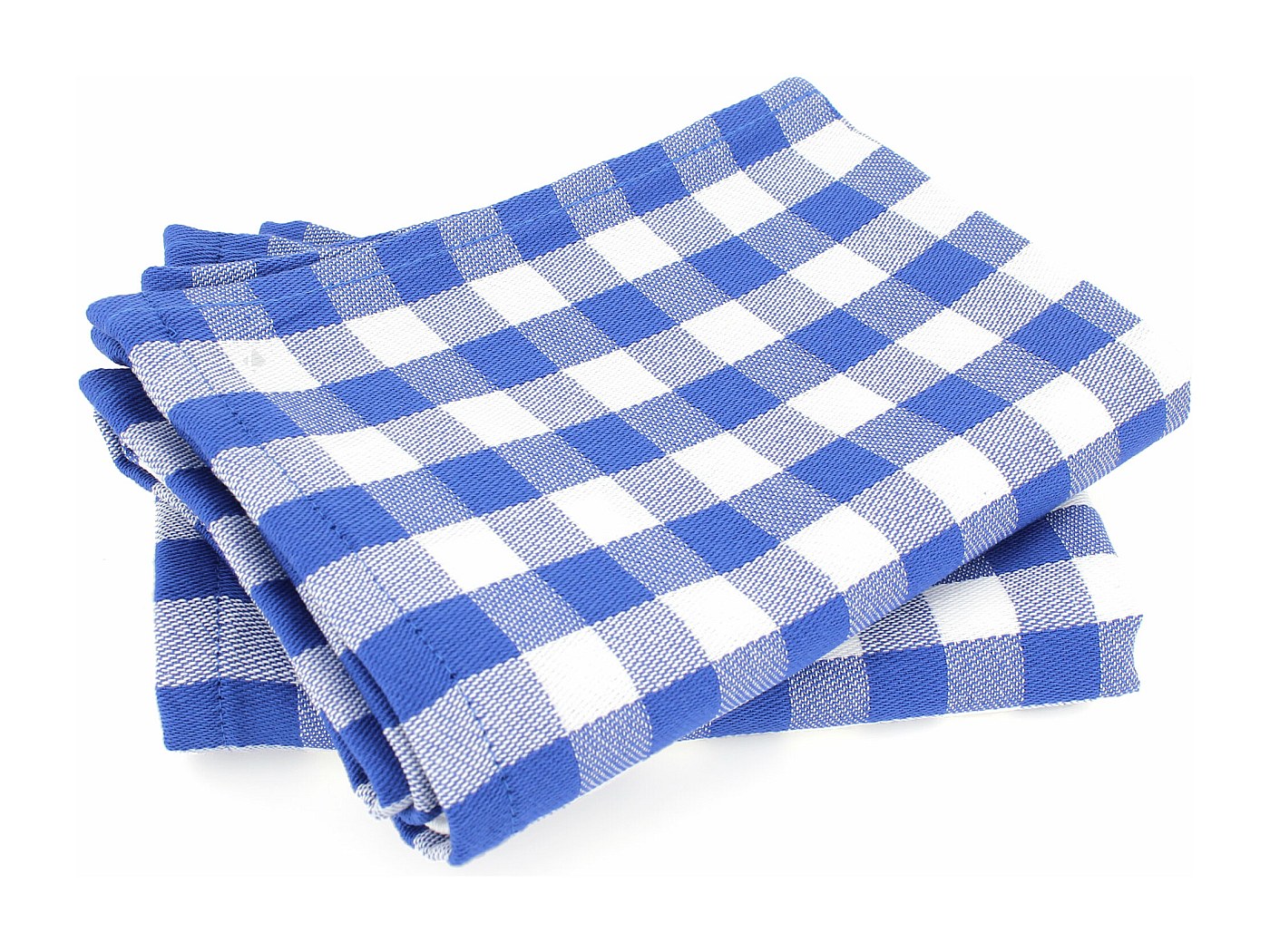 Lot De 2 Torchons De Cuisine Toile TERRA 50x70 Cm Vichy Bleu | Leroy Merlin