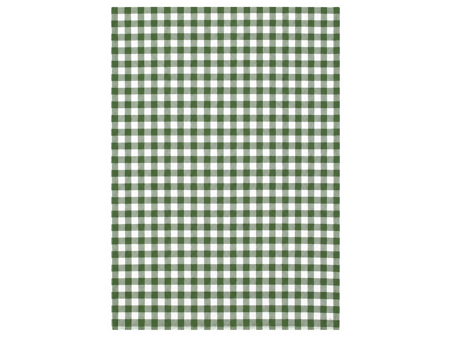 Lot de 2 torchons de cuisine toile 50x70 cm SQUARES VICHY vert kaki