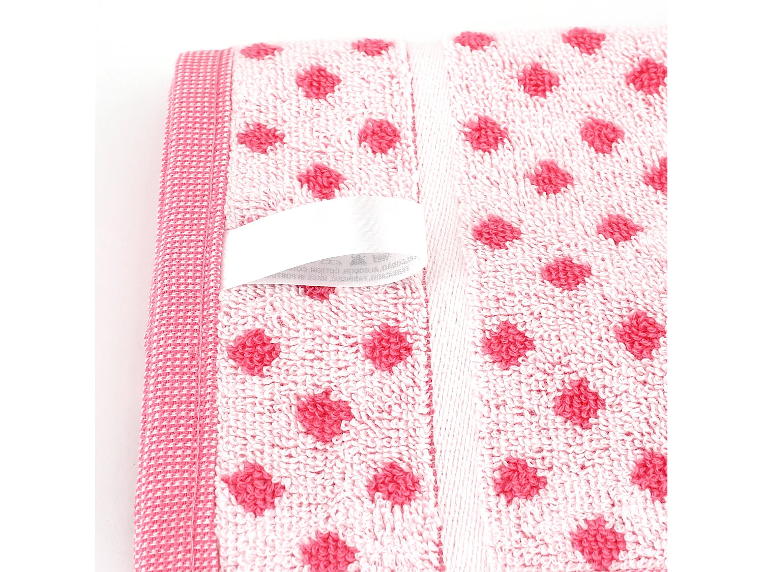 Lot de 2 torchons de cuisine éponge 50x50 cm DOTS rose