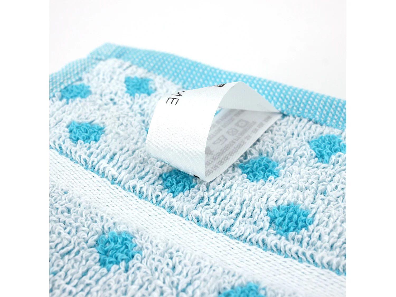 Lot de 2 torchons de cuisine éponge 50x50 cm DOTS bleu