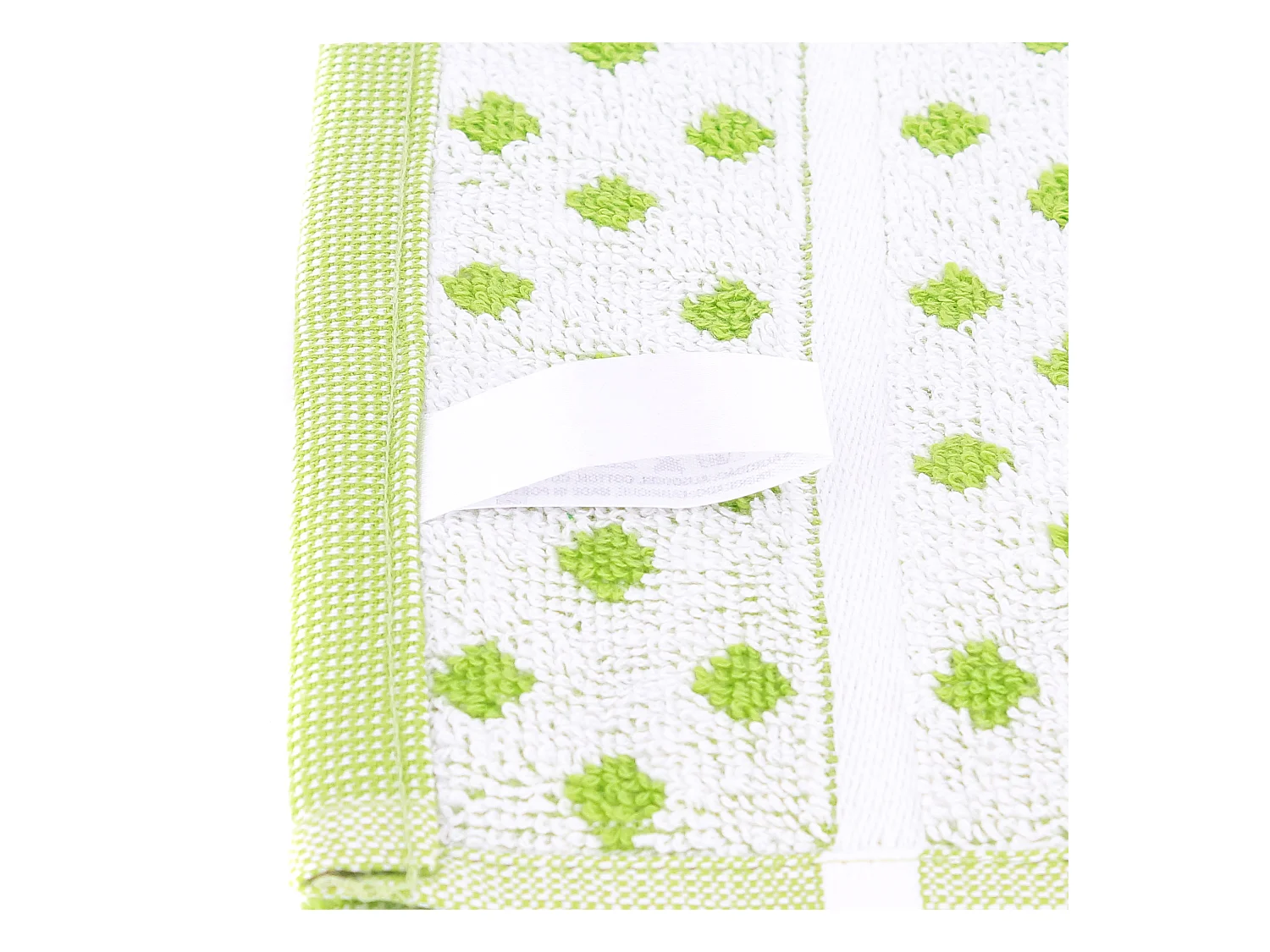 Lot de 2 torchons de cuisine éponge 50x50 cm DOTS vert
