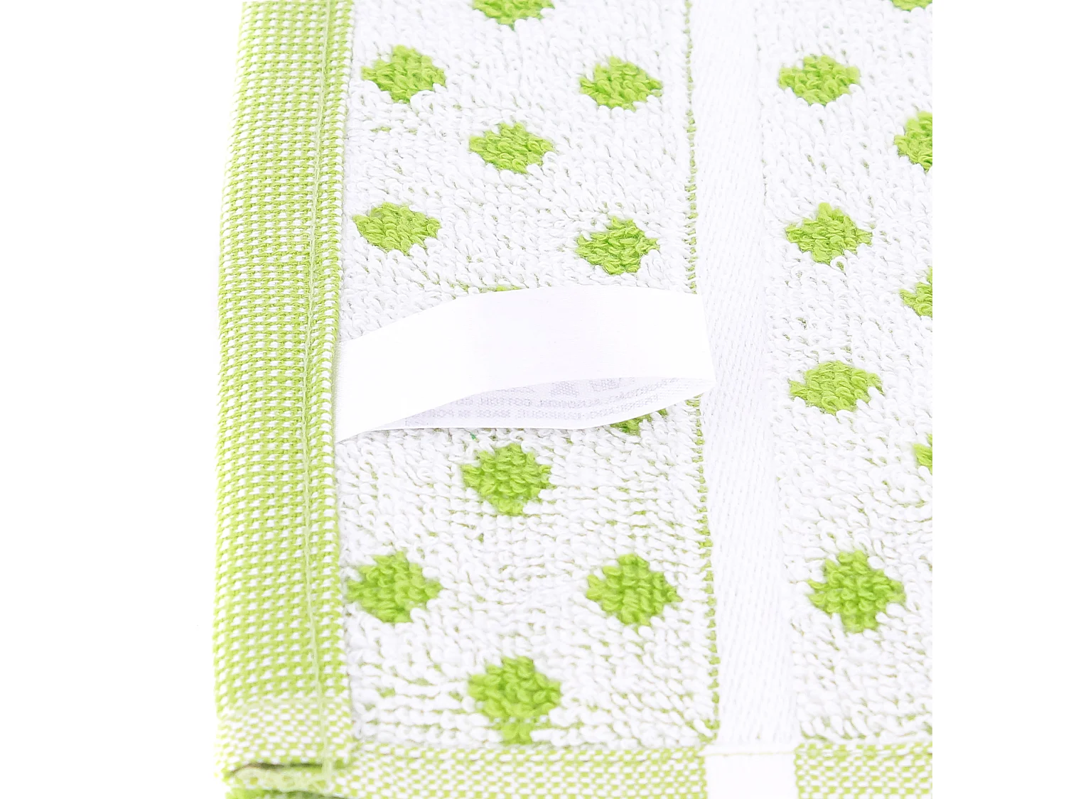 Lot de 2 torchons de cuisine éponge 50x50 cm DOTS vert