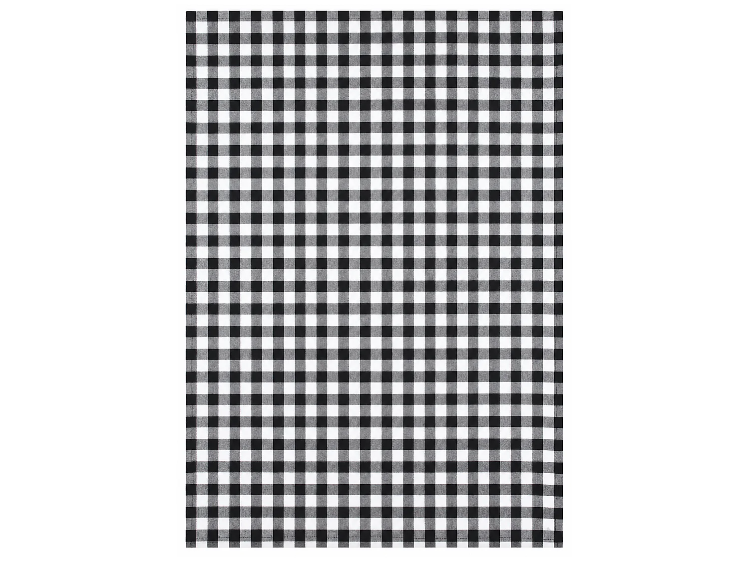 Lot de 2 torchons de cuisine toile 50x70 cm SQUARES VICHY noir