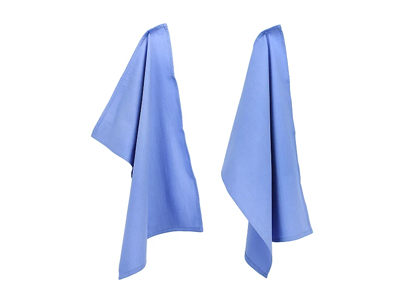 Lot de 2 torchons de cuisine 50x70 cm toile PURE KITCHEN TEA TOWEL Bleu